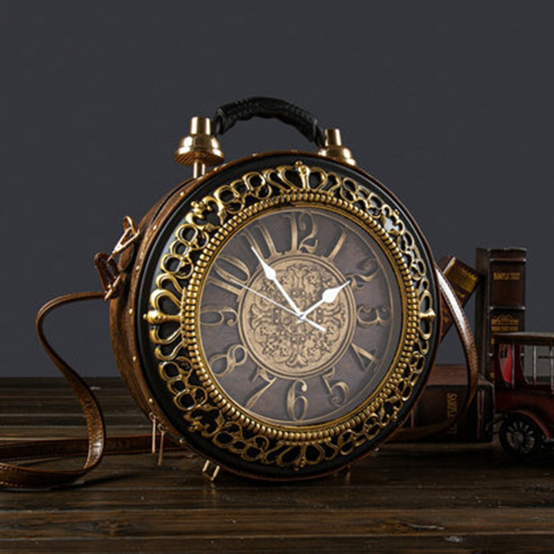 New Real Alarm Clock Bags For Women 2022 Lolita Punk Handbags Luxury Vintage Chic Bolsa Feminina Shoulder Messenger Bag Wedding