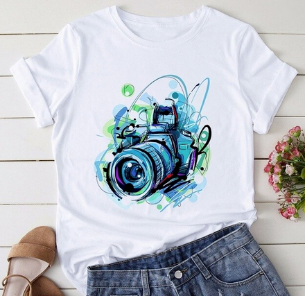 Female T-Shirt Anime White Shirt NEW 102001