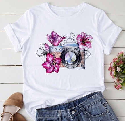 Female Cotton T-shirt Exclusive Design 023