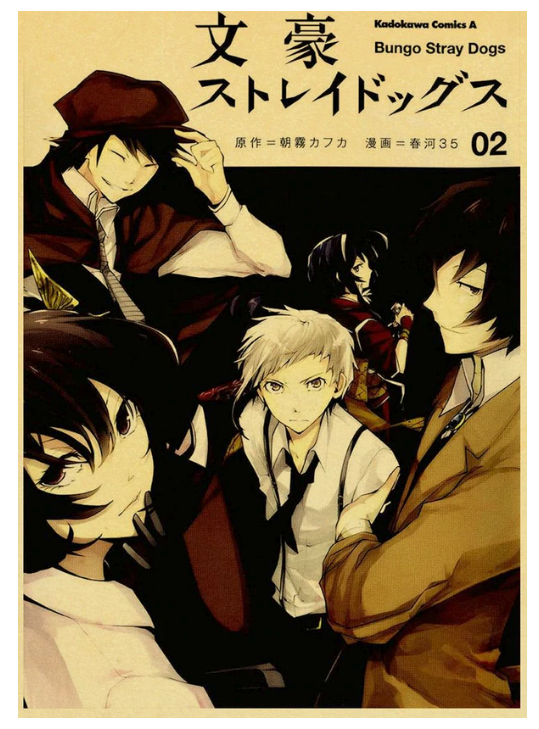 Anime Bungo Stray Dogs Poster Wall Decor Art Print Manga Decor Live Room Bedroom 12x16