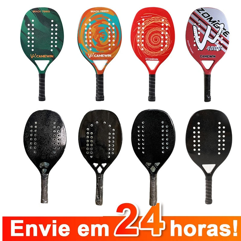 Tennis Racket For Best Partner 2022 Big Sells Carbon And Glass Fiber Beach Tennis Racket With Protective Bag Cover Soft Face New
