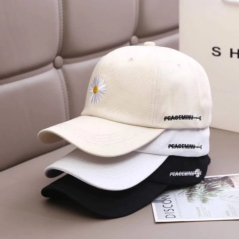 2022 Embroidery Cotton Baseball Hats for Women Adjustable Luxury Brand Summer Girls Hat Sunscreen All-match Fashion Baseball Cap