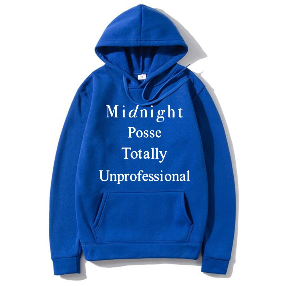 Awesome Asap Rocky Midnight Posse Totally Unprofessional Letter Logo Print Hoodie Men Women Hip Hop Hoodies Loose Cotton Clothes