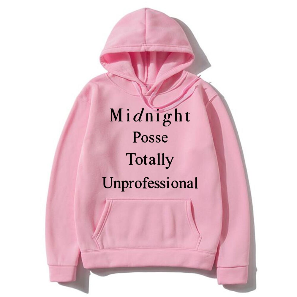 Awesome Asap Rocky Midnight Posse Totally Unprofessional Letter Logo Print Hoodie Men Women Hip Hop Hoodies Loose Cotton Clothes