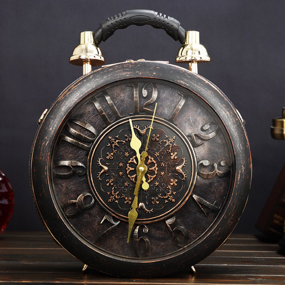New Real Alarm Clock Bags For Women 2022 Lolita Punk Handbags Luxury Vintage Chic Bolsa Feminina Shoulder Messenger Bag Wedding