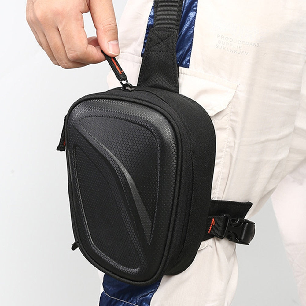 Motorcycle Bag Men Motorbike Leg Side Bag EVA Hard Shell Male Phone Waist Pack Motorcycle Drop Leg Bag Fanny Pack Belt Bum Bags