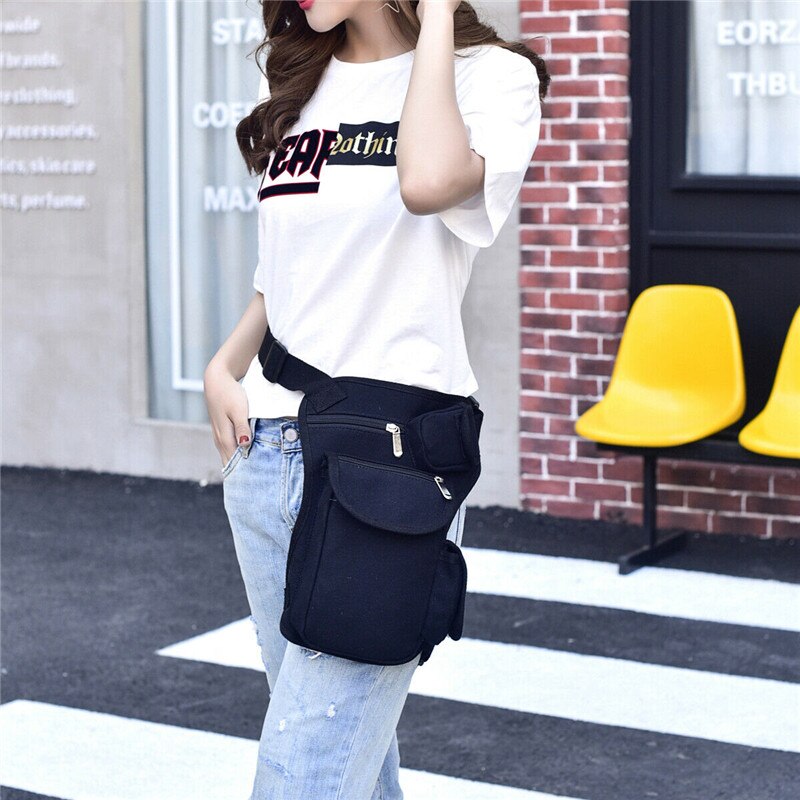 Fashion Motorcycle Small Side Bags Portable Waterproof Motorcycle Leg Bag Outdoor Casual Waist Bag Practical Small Luggage Bags