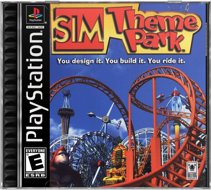 SimTheme Park PS1 Sony Playstation 1 Used Video Game