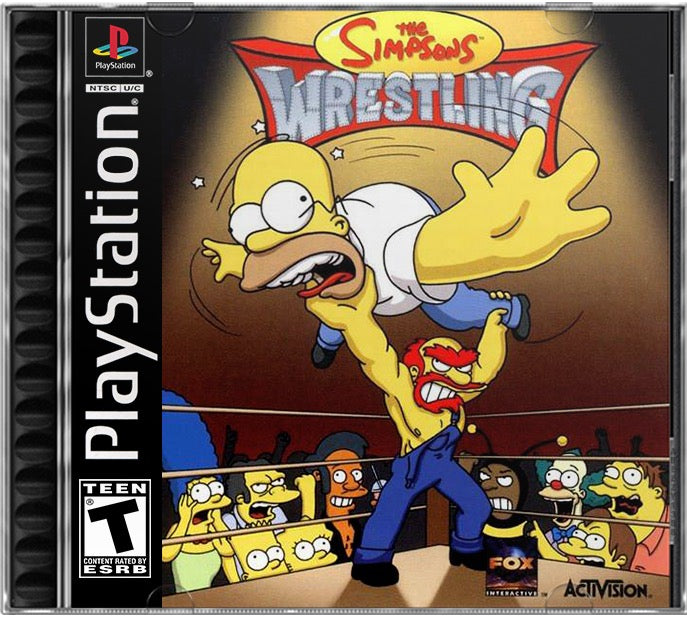 Simpsons Wrestling, The PS1 Sony Playstation 1 Used Video Game