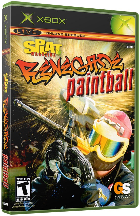 Splat Magazine Renegade Paintball Used Microsoft XBOX Original Video Game