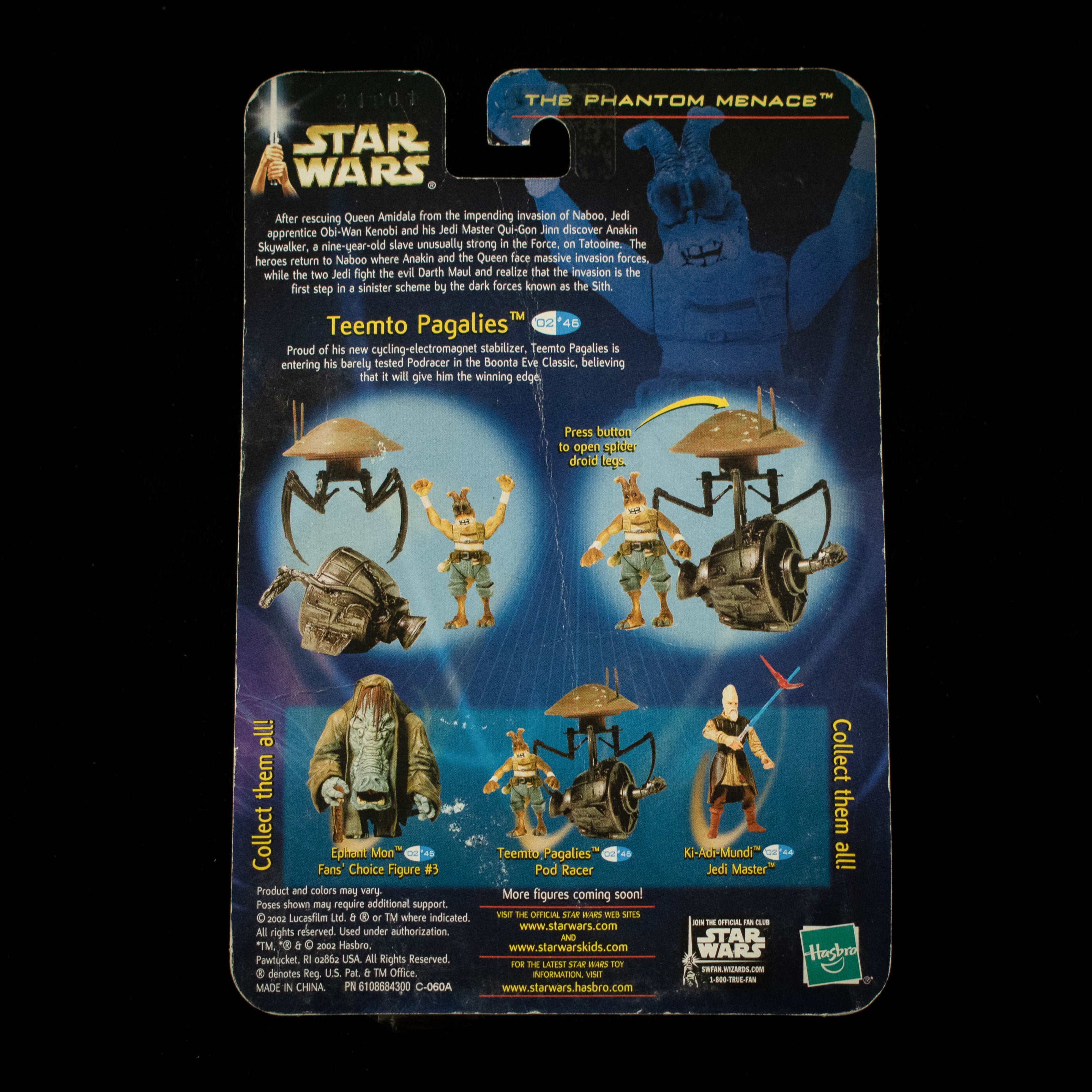 Teemto Pagalies The Phantom Menace Pod Racer Saga Action Figure Hasbro 2002