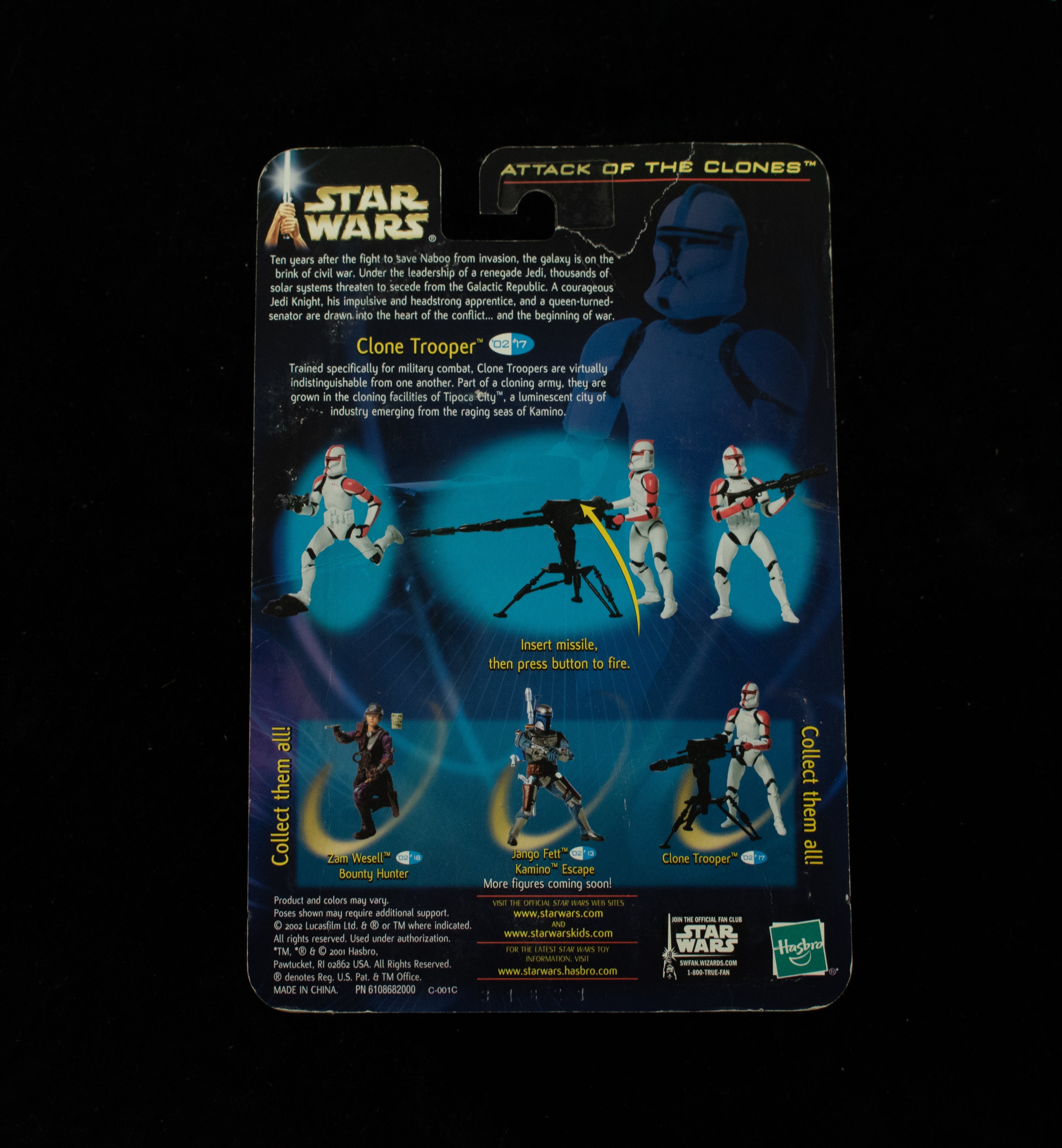Clone Trooper Attack of the Clones Star Wars Saga Action Figure Hasbro 2002