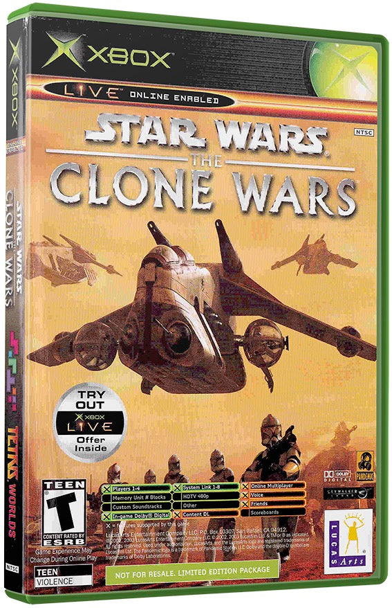 Star Wars - The Clone Wars Used Microsoft XBOX Original Video Game