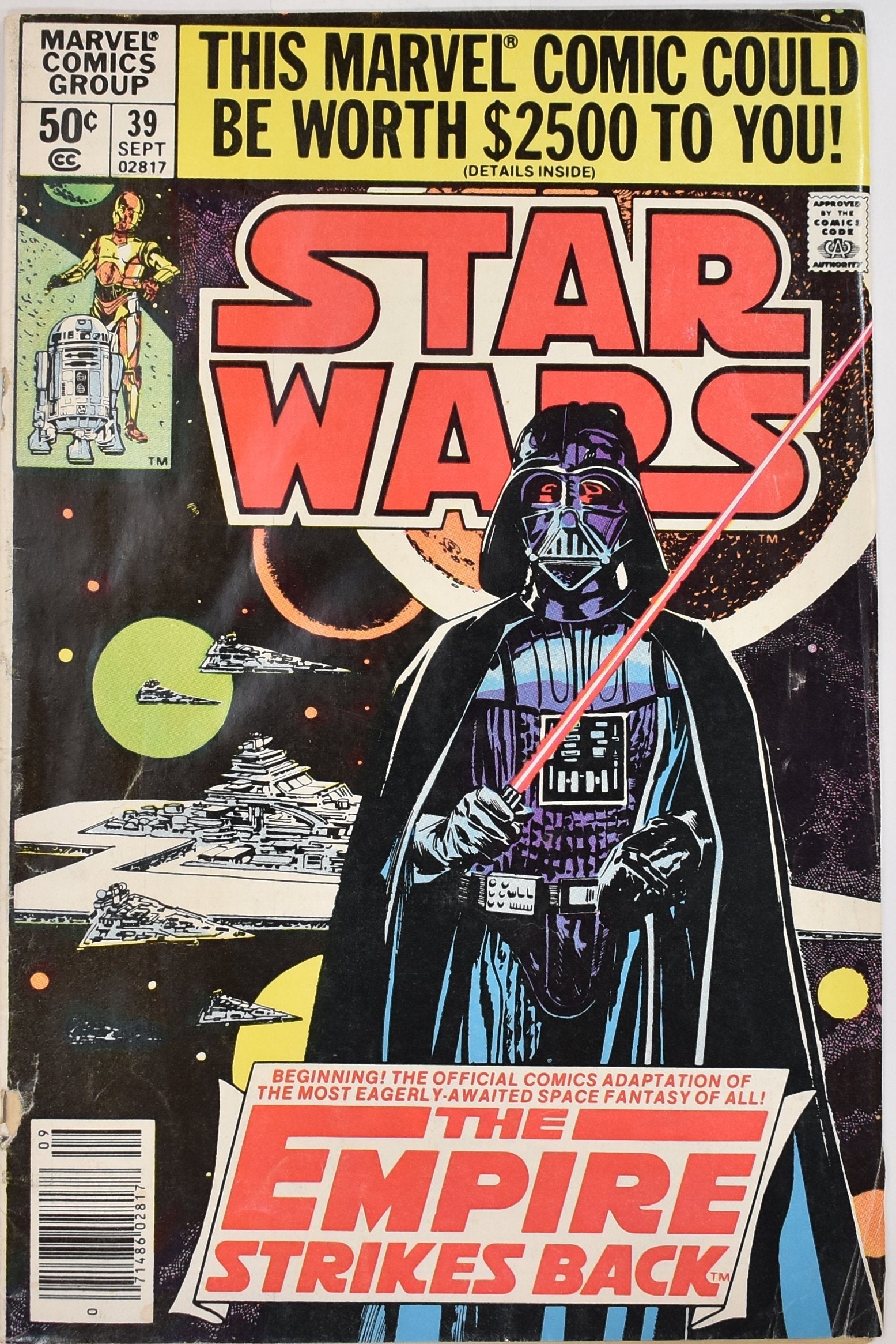 Star Wars 39 Comic Book Marvel Comics Group The Greatest Space Fantasy Film Of A
