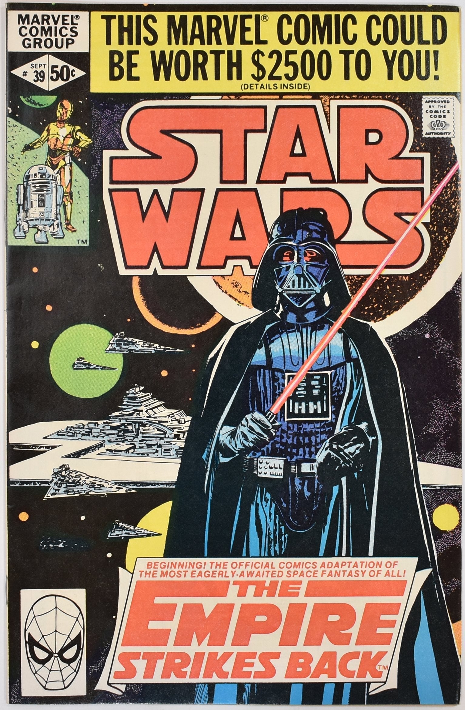 Star Wars Comic Book 39 Marvel Comics Group The Greatest Space Fantasy Film Of A