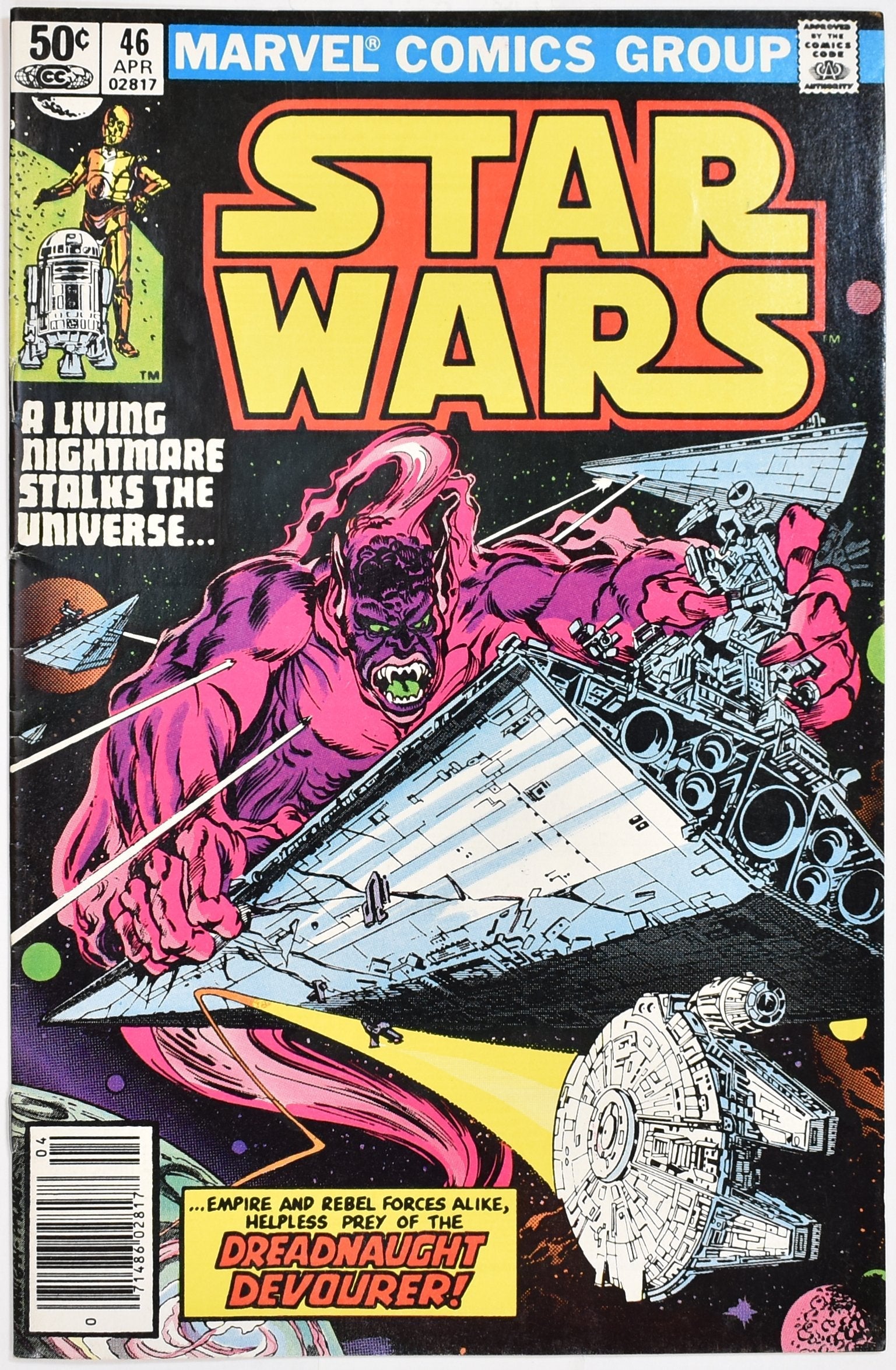 Star Wars Comic Book 46 APR Marvel Comics Group The Greatest Space Fantasy Film