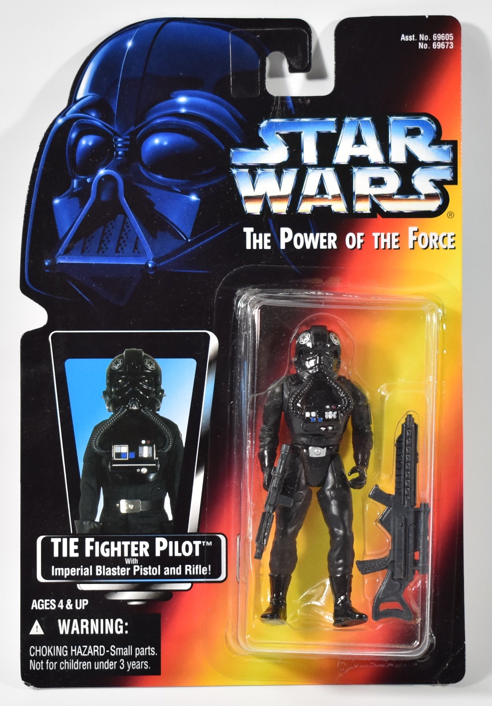 Star Wars Power Of the Force Orange Card Tie Fighter Pilot Clean