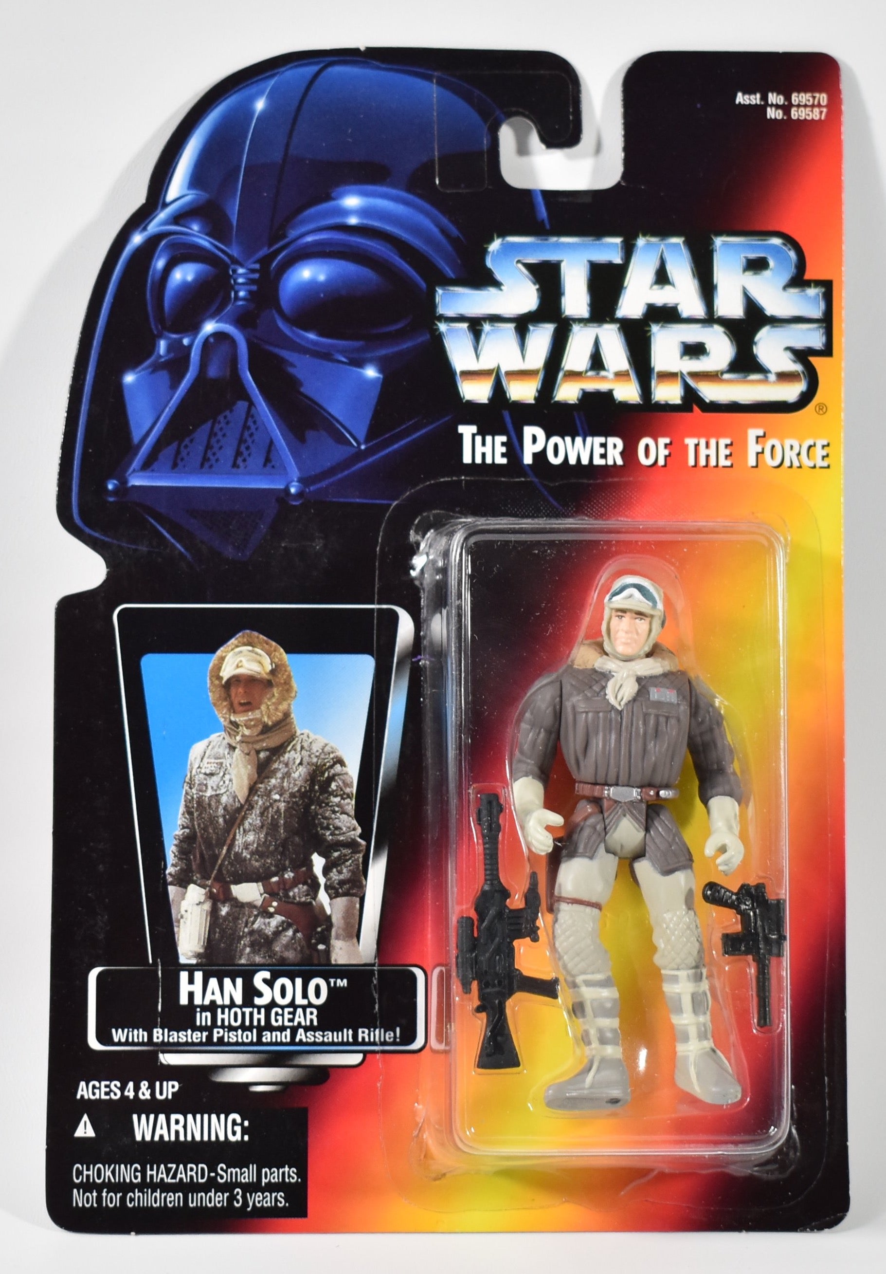 Star Wars Power Of the Force Orange Card Han Solo Hoth Gear