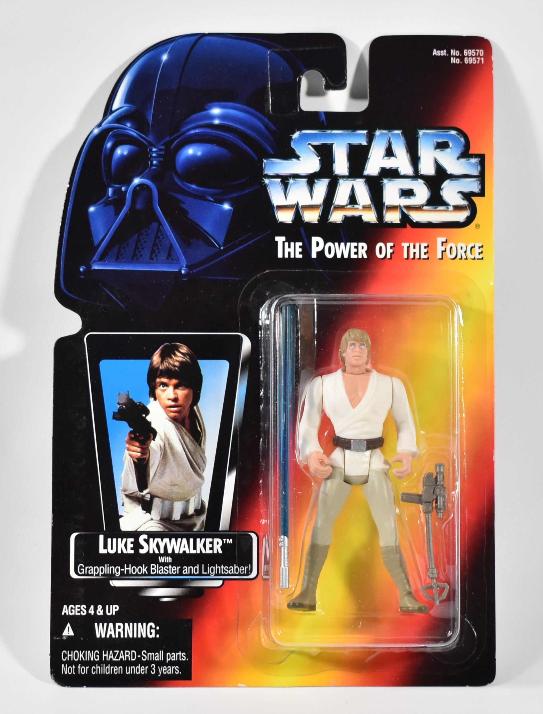 Star Wars Power Of the Force Orange Card Luke Skywalker Grappling Hook 1995