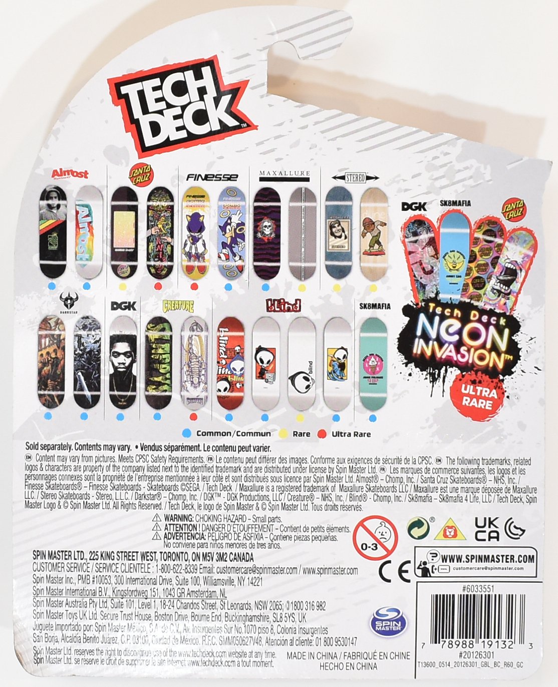Tech Deck Creature Spin Master 2021 Green and black