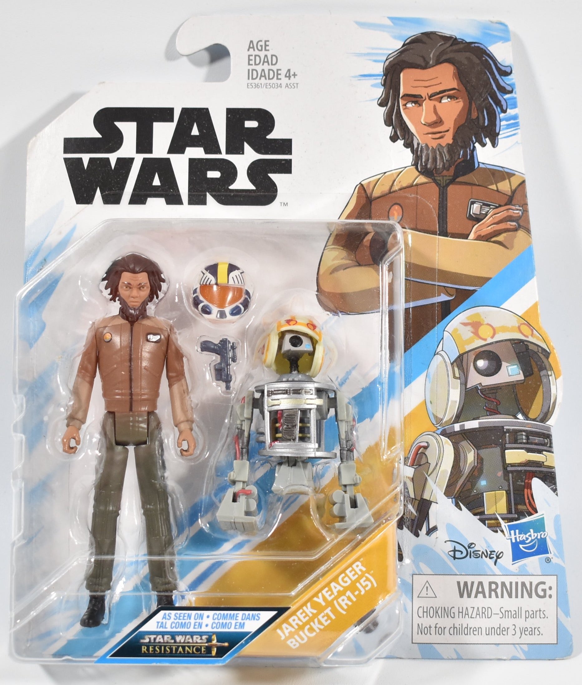 Star Wars Resistance Jarek Yeager Bucket R1-J5 Action Figure Disney Hasbro
