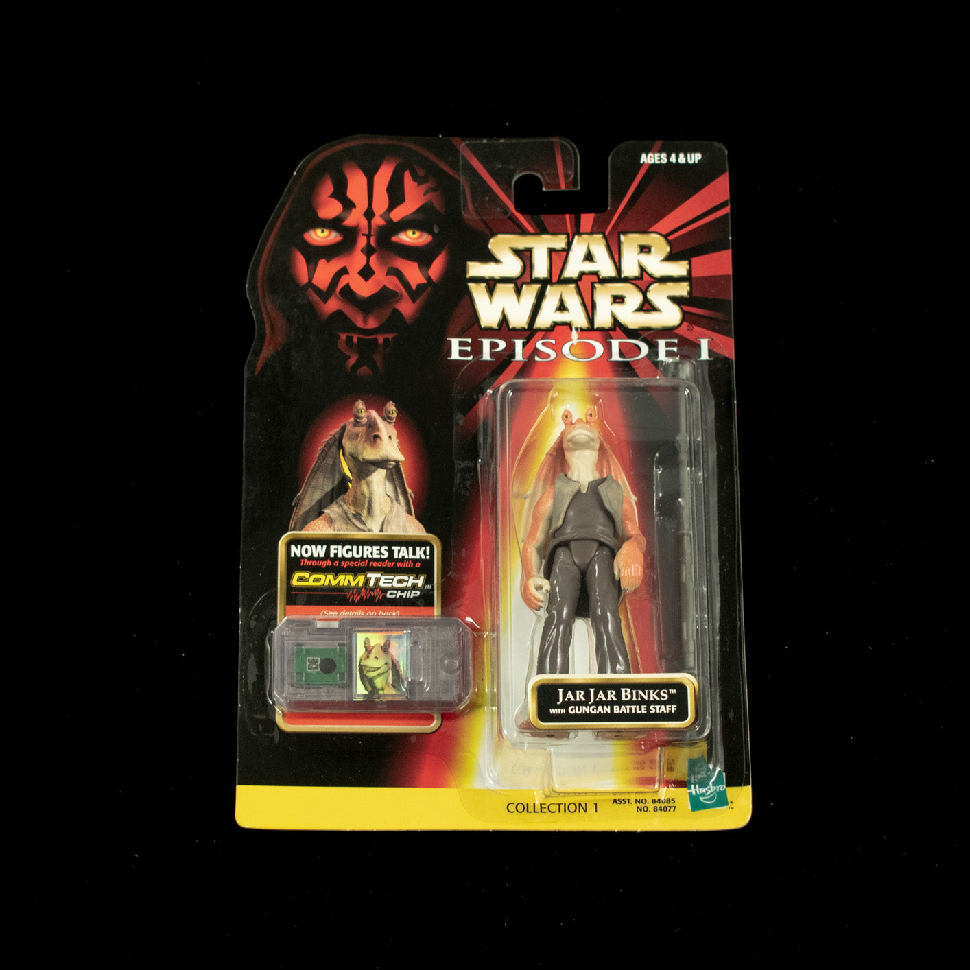 Star Wars Episode 1 Action Figure Jar Jar Binks Gungan Battle Staff Hasbro