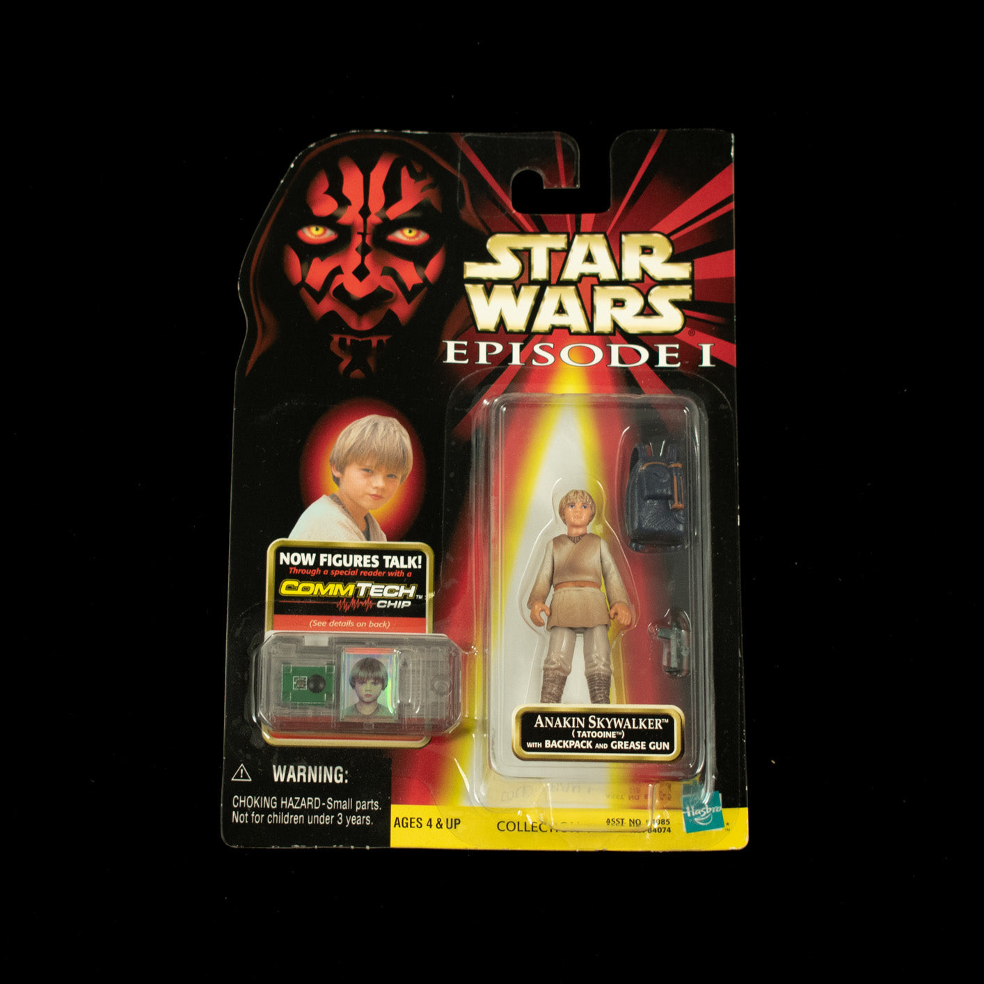Star Wars Episode 1 Action Figure Anakin Skywalker Tatooine Backpack Hasbro 1999