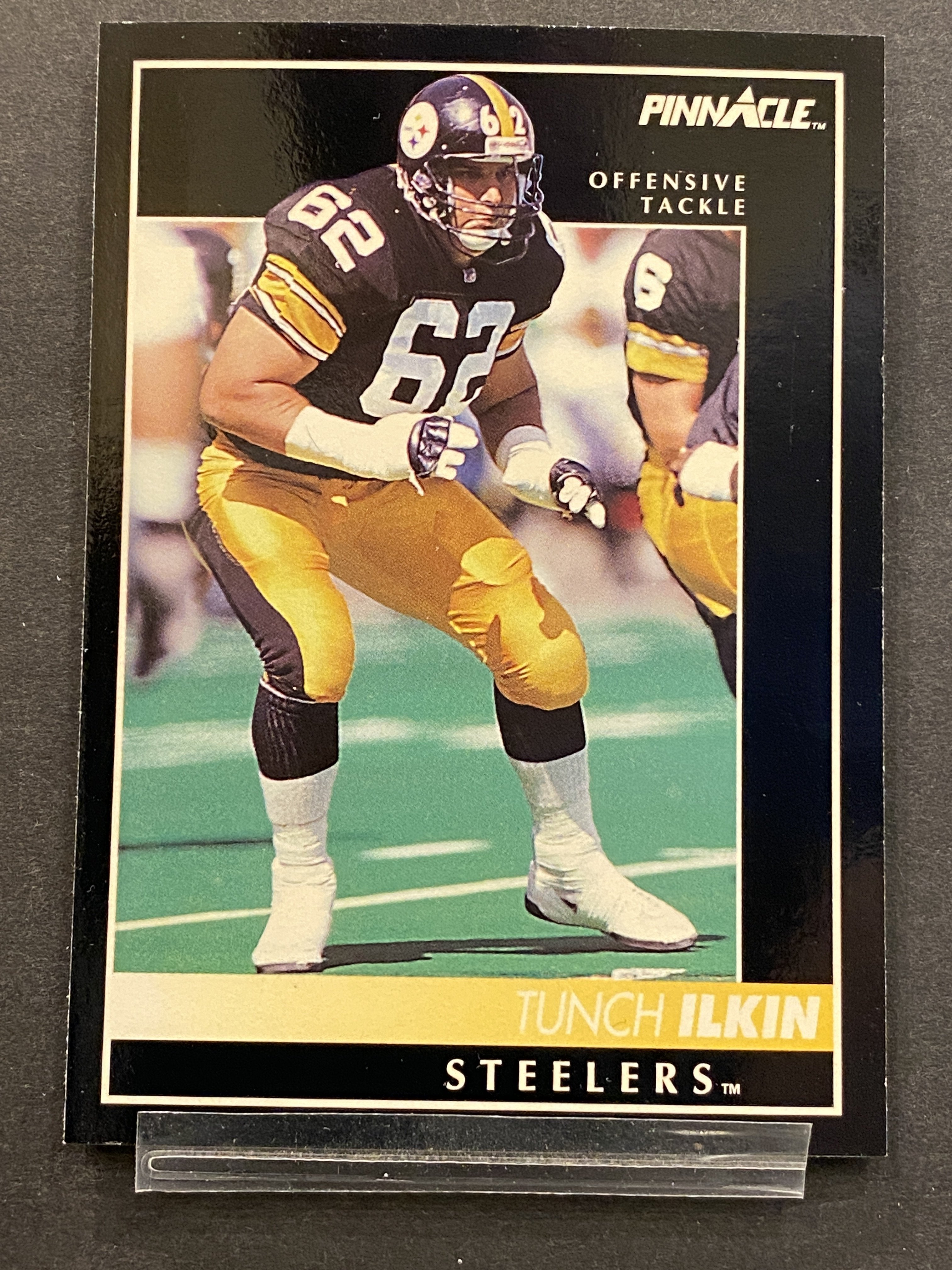 Tunch Ilkin Pinnacle Football Card Pittsburg Steelers