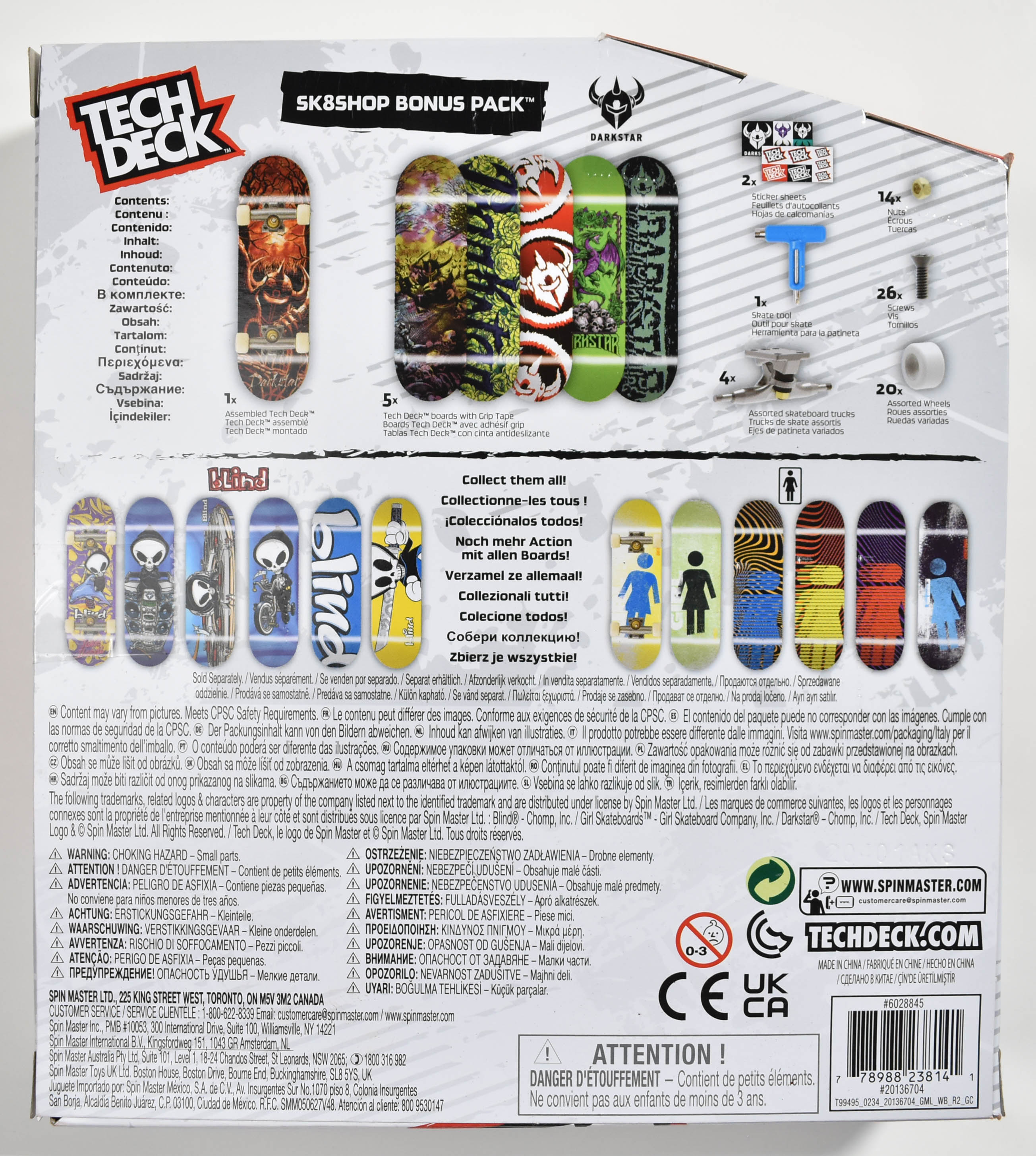 Tech Deck Sk8shop Dark Star Bonus Pack Spinmaster 6 Boards Pack
