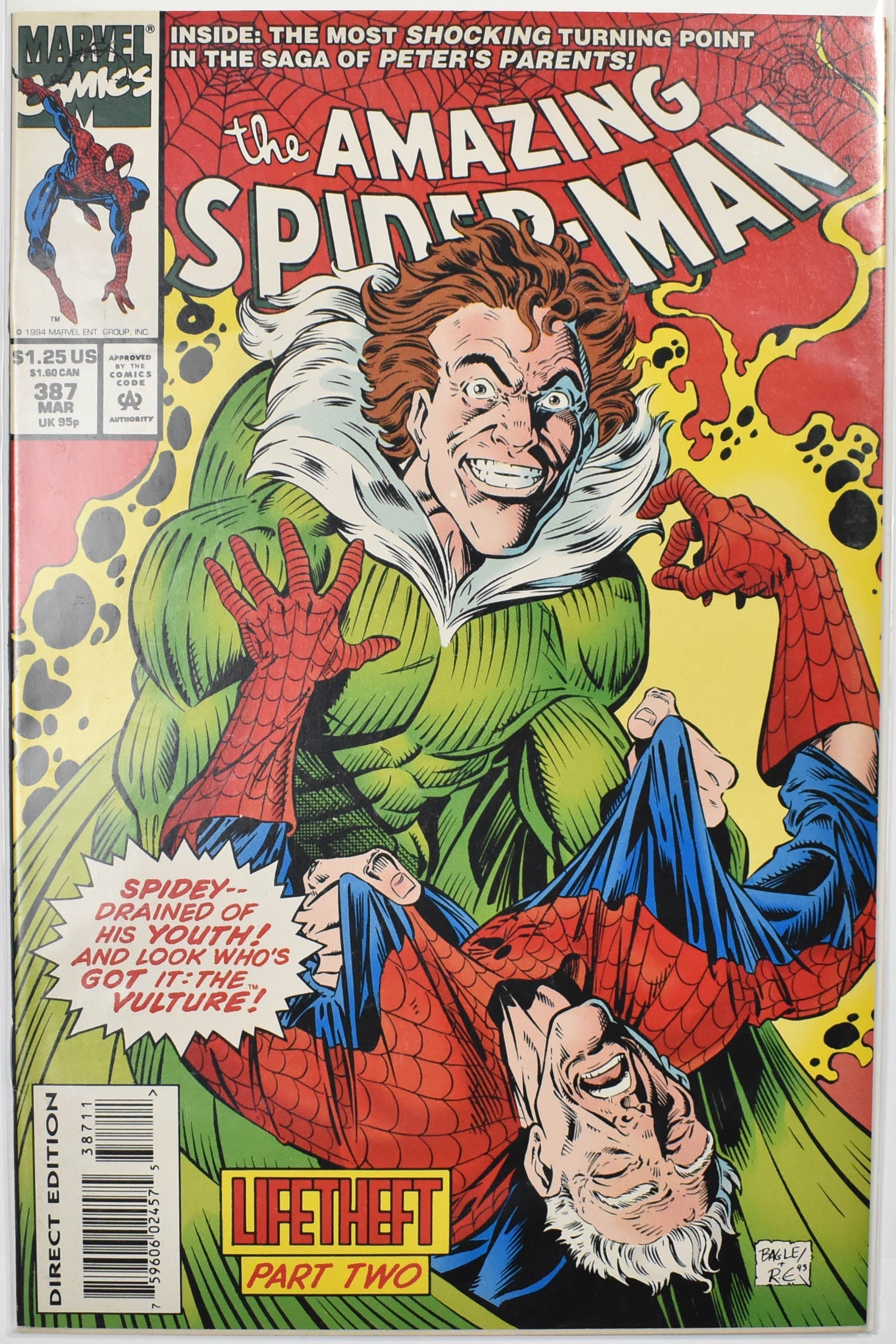 The Amazing Spider Man Marvel Comic Book 387 March