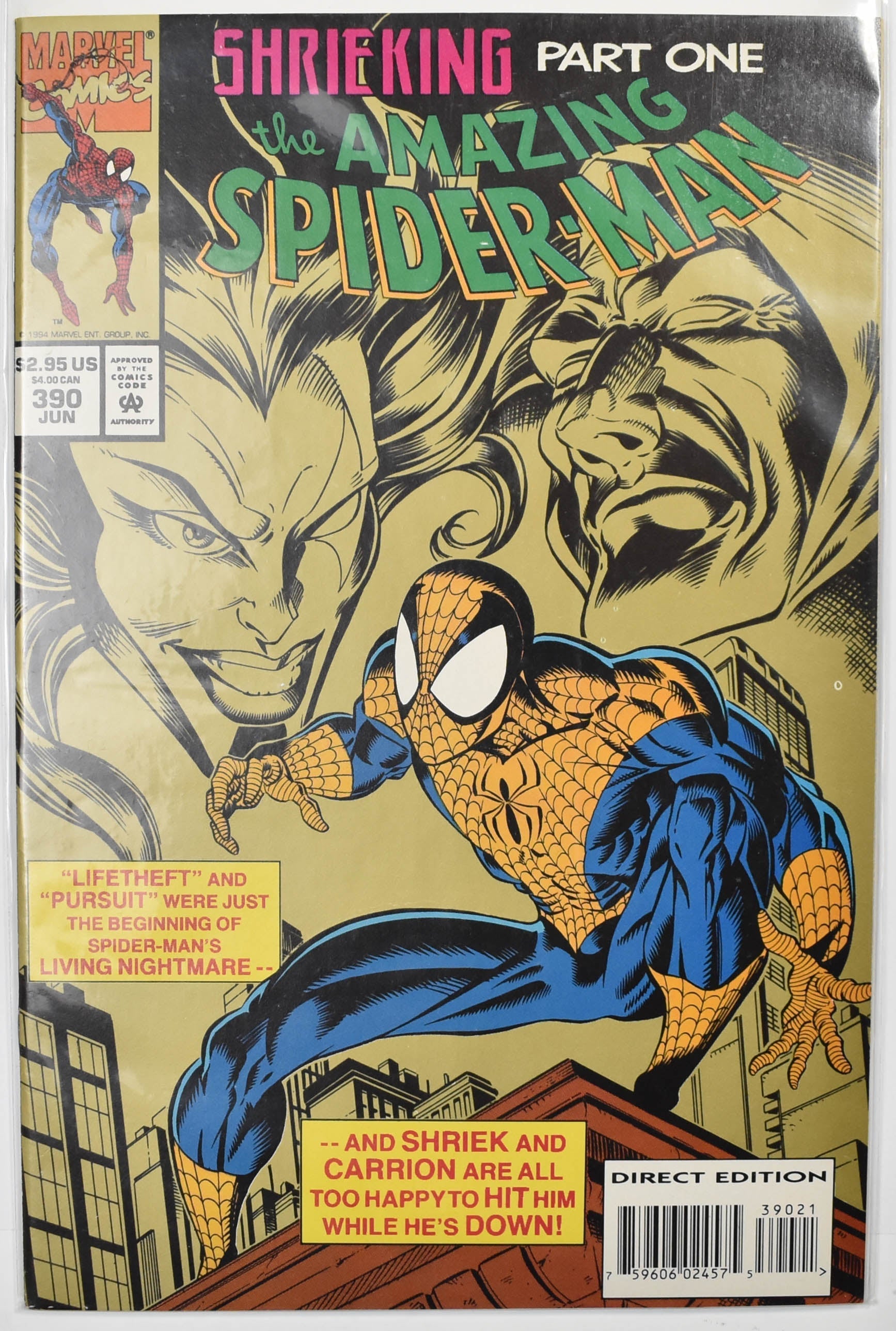 The Amazing Spider Man Marvel Comic Book 390