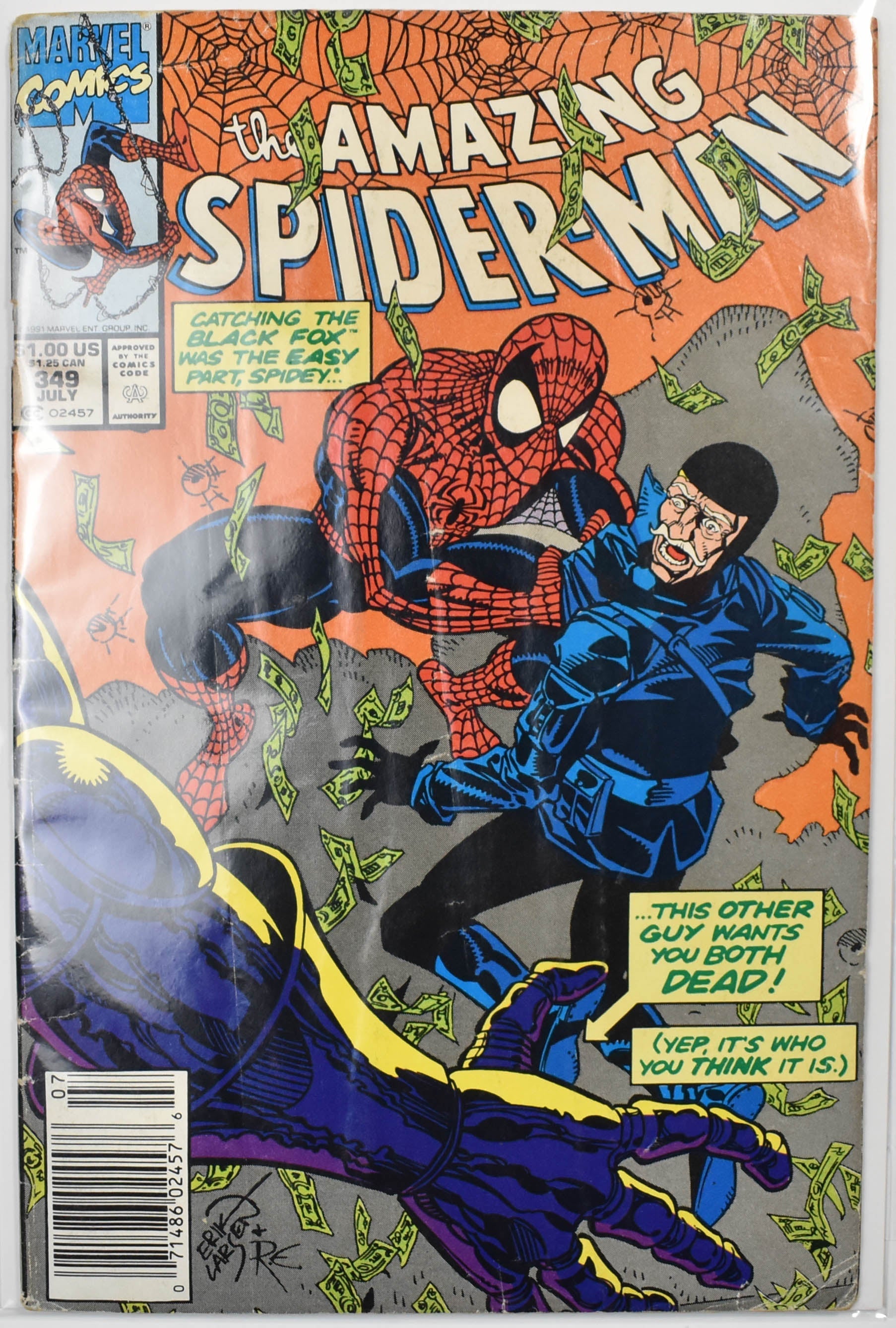 The Amazing Spider Man Marvel Comic Book 349 July