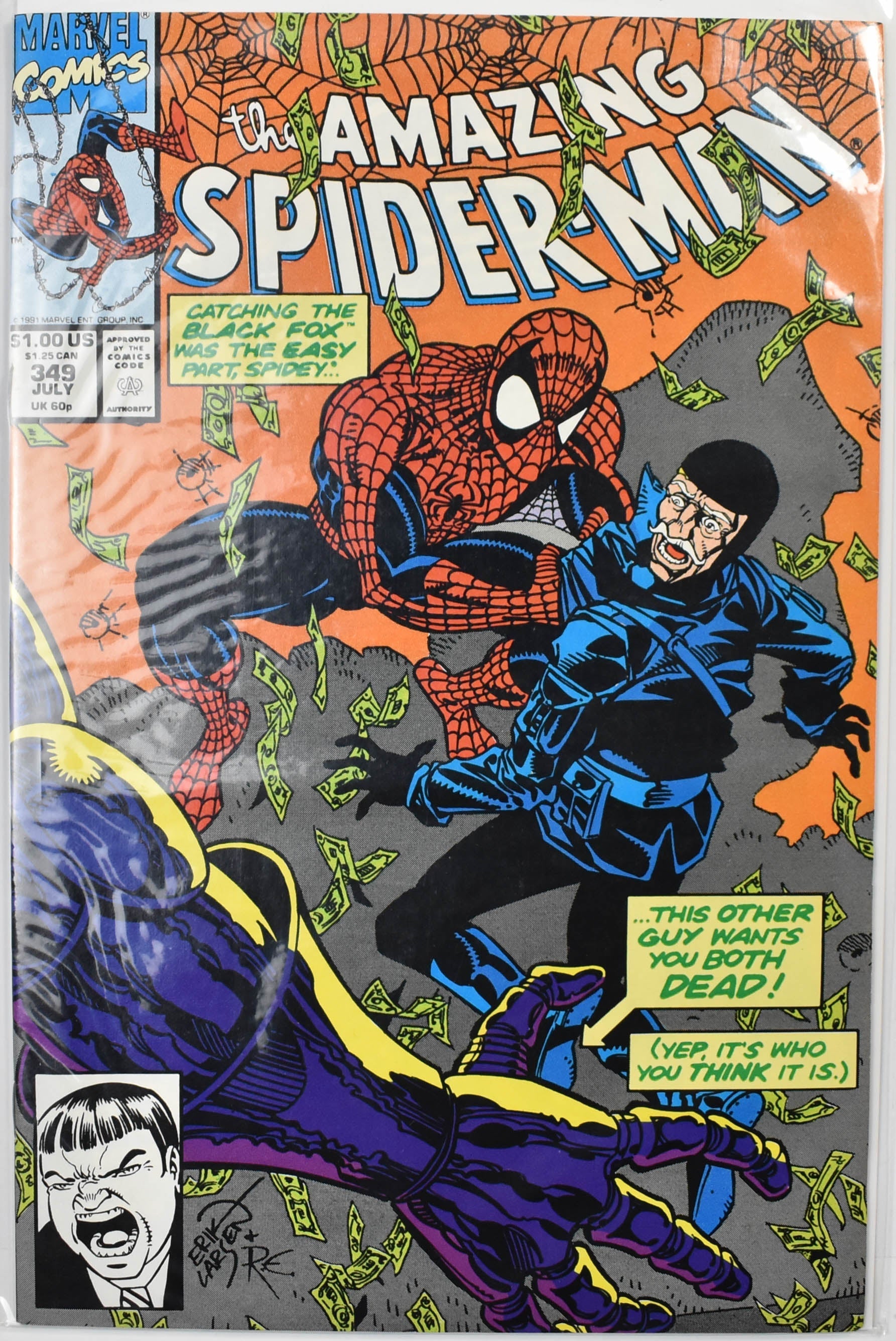 The Amazing Spider Man Marvel Comic Book 349 Near Mint