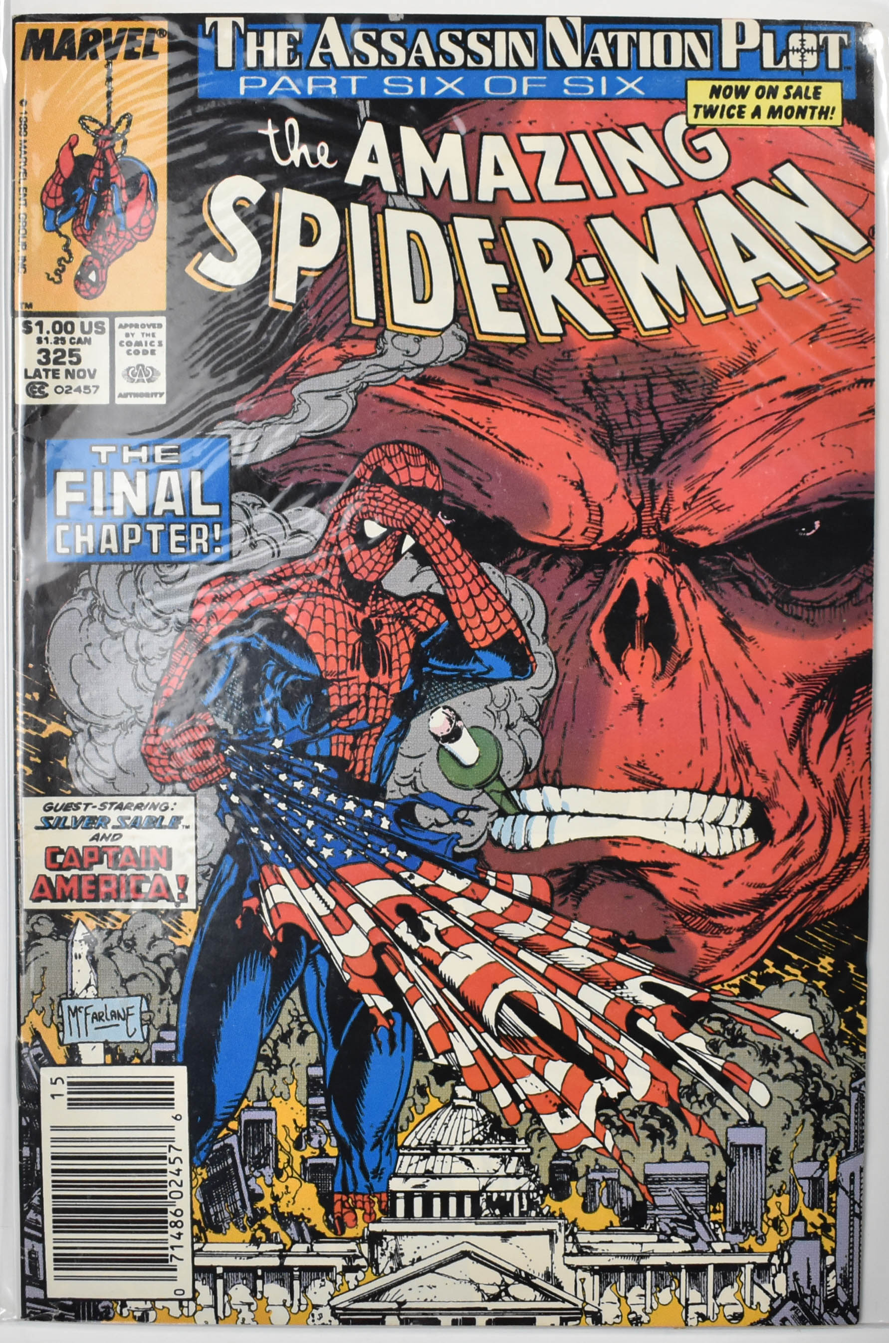 The Amazing Spider Man Marvel Comic Book 325 Late Nov