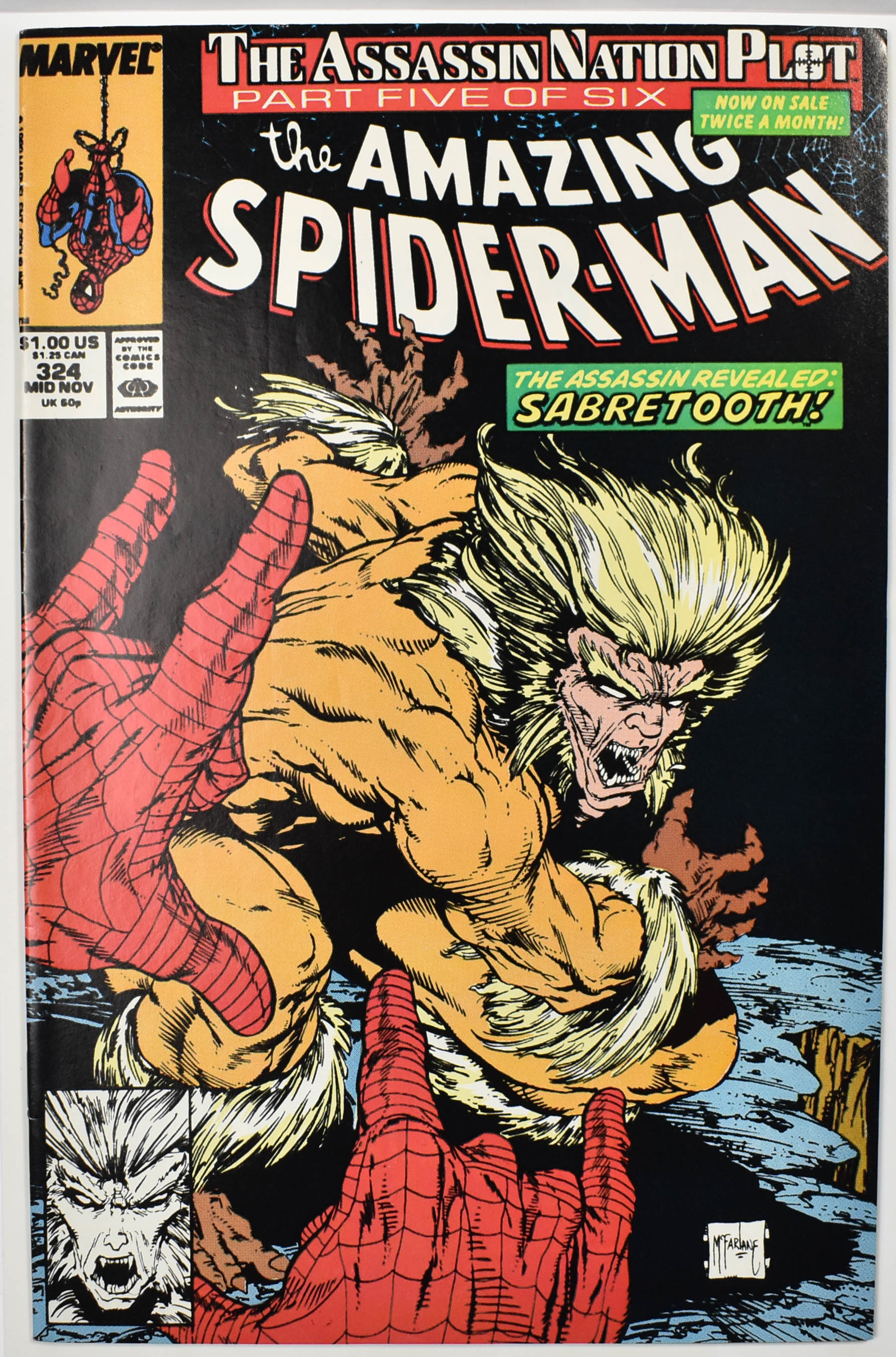 The Amazing Spider Man Marvel Comic Book 324 Mid NOV