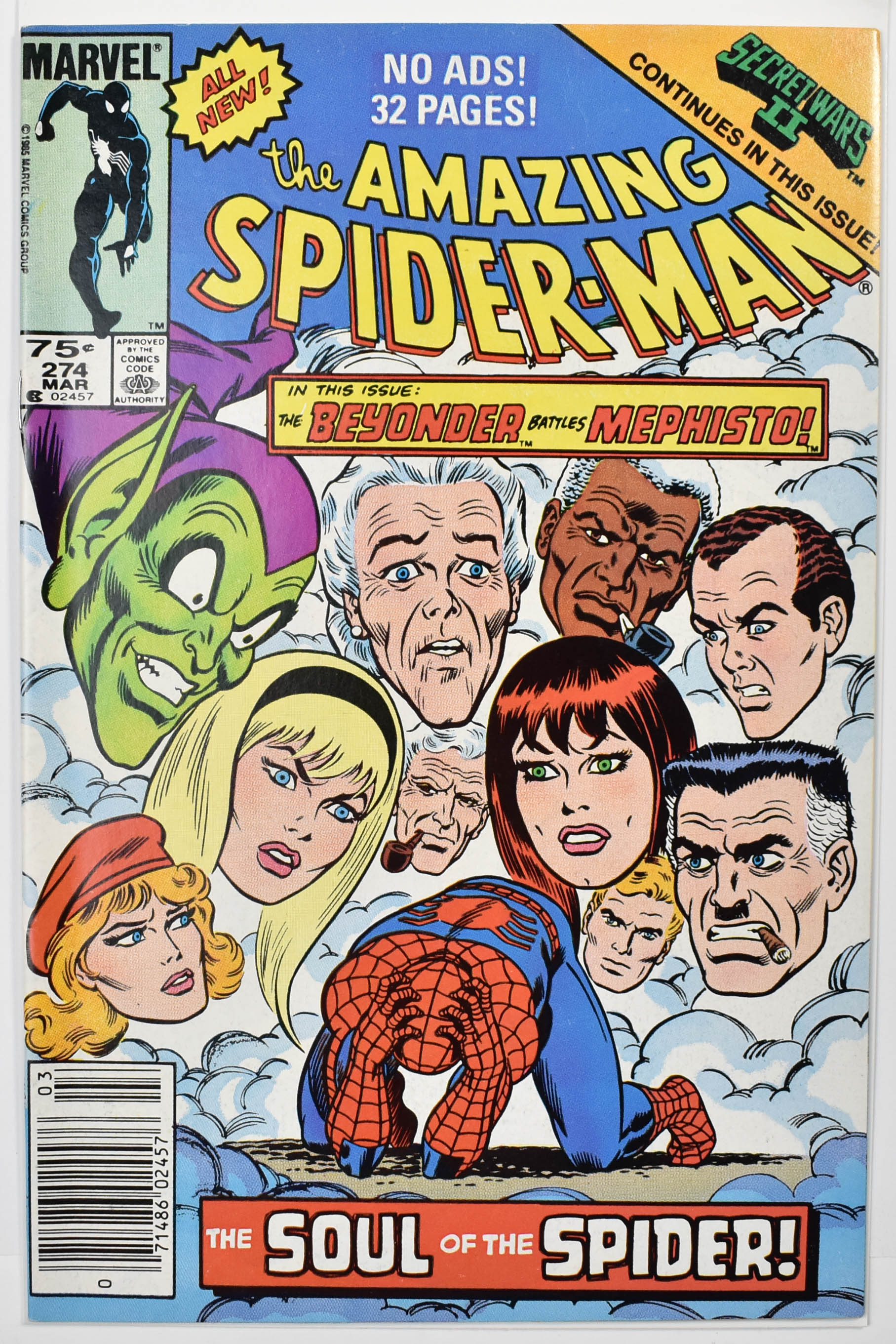 The Amazing Spider Man Marvel Comic Book 274 Mar