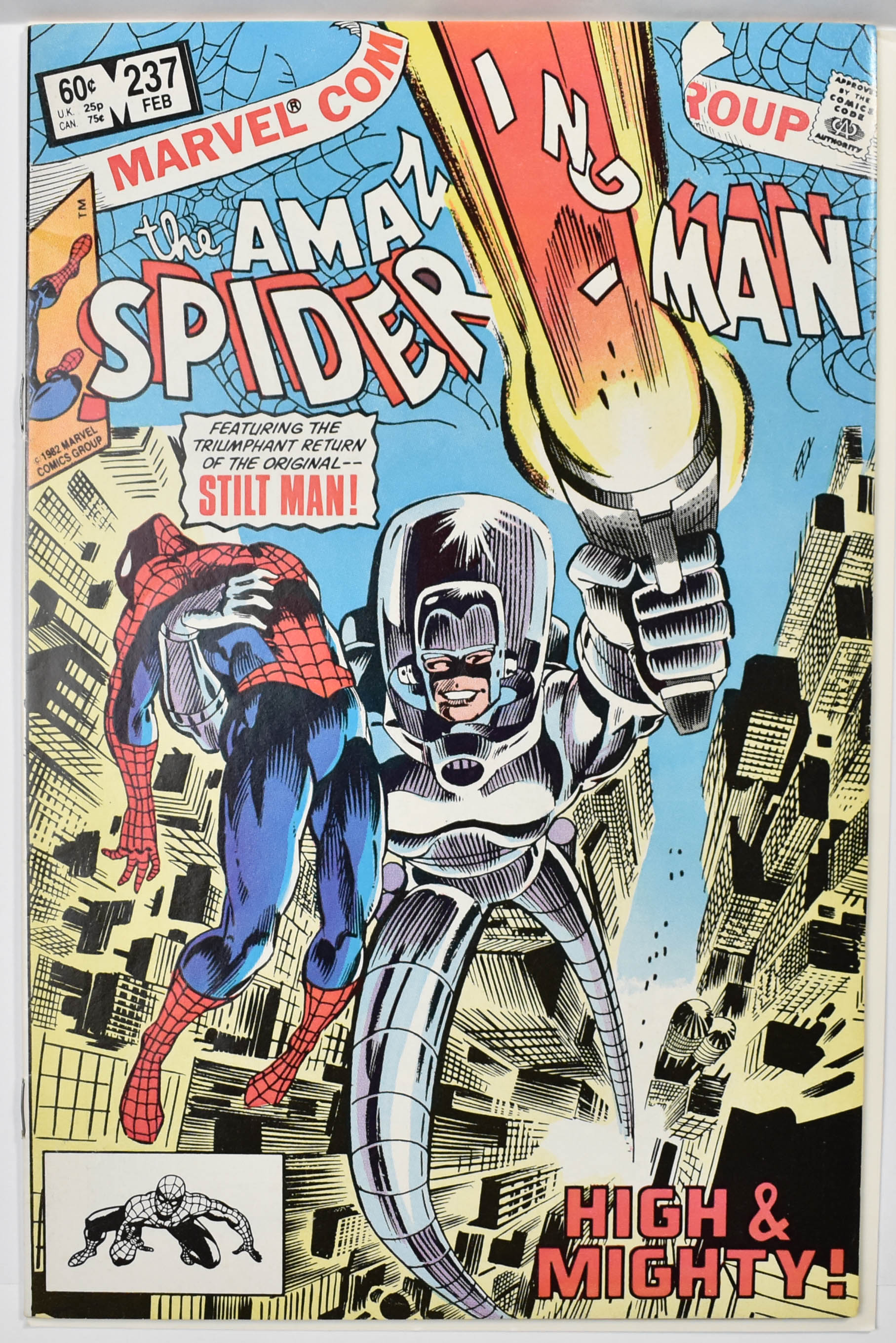 The Amazing Spider Man Marvel Comic Book 237 FEB High and Mighty
