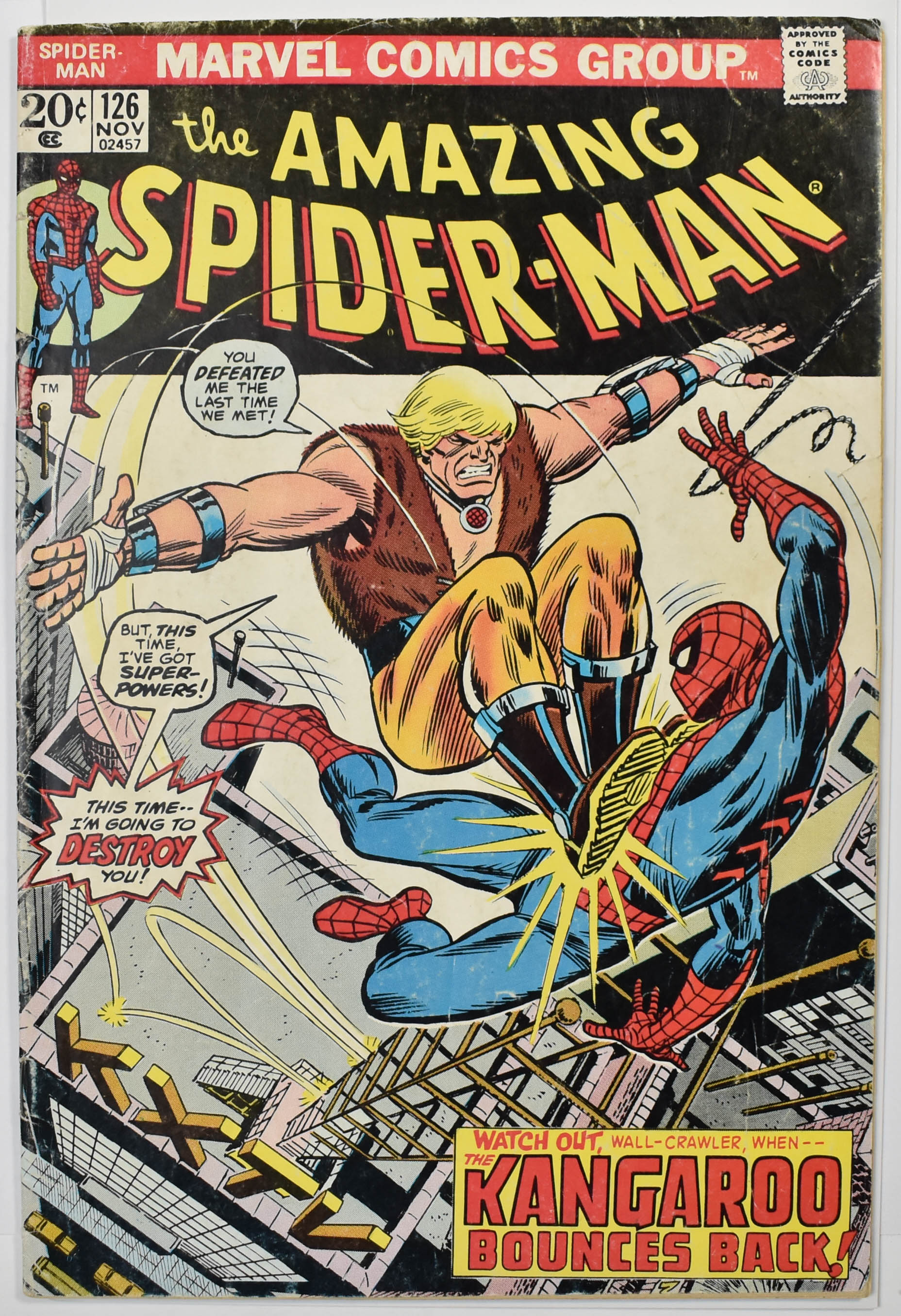 The Amazing Spider Man Marvel Comic Book 126 NOV