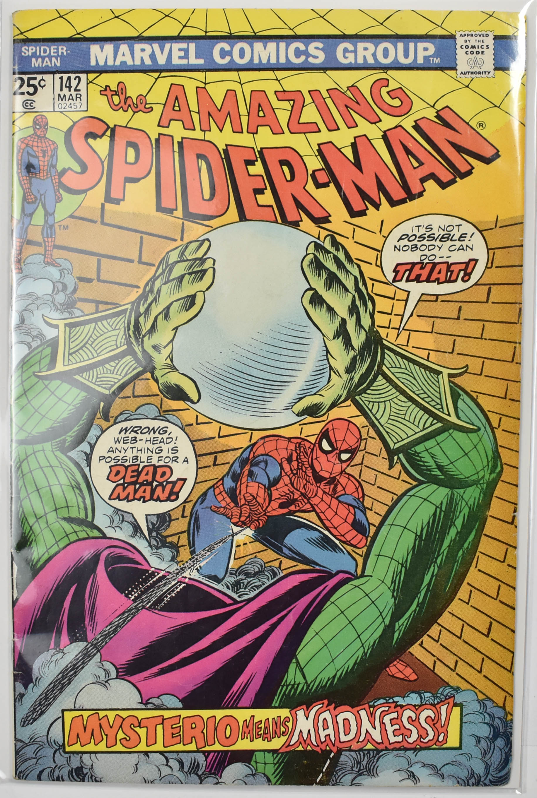 The Amazing Spider Man Marvel Comic Book 142 Mar Mysterio Means