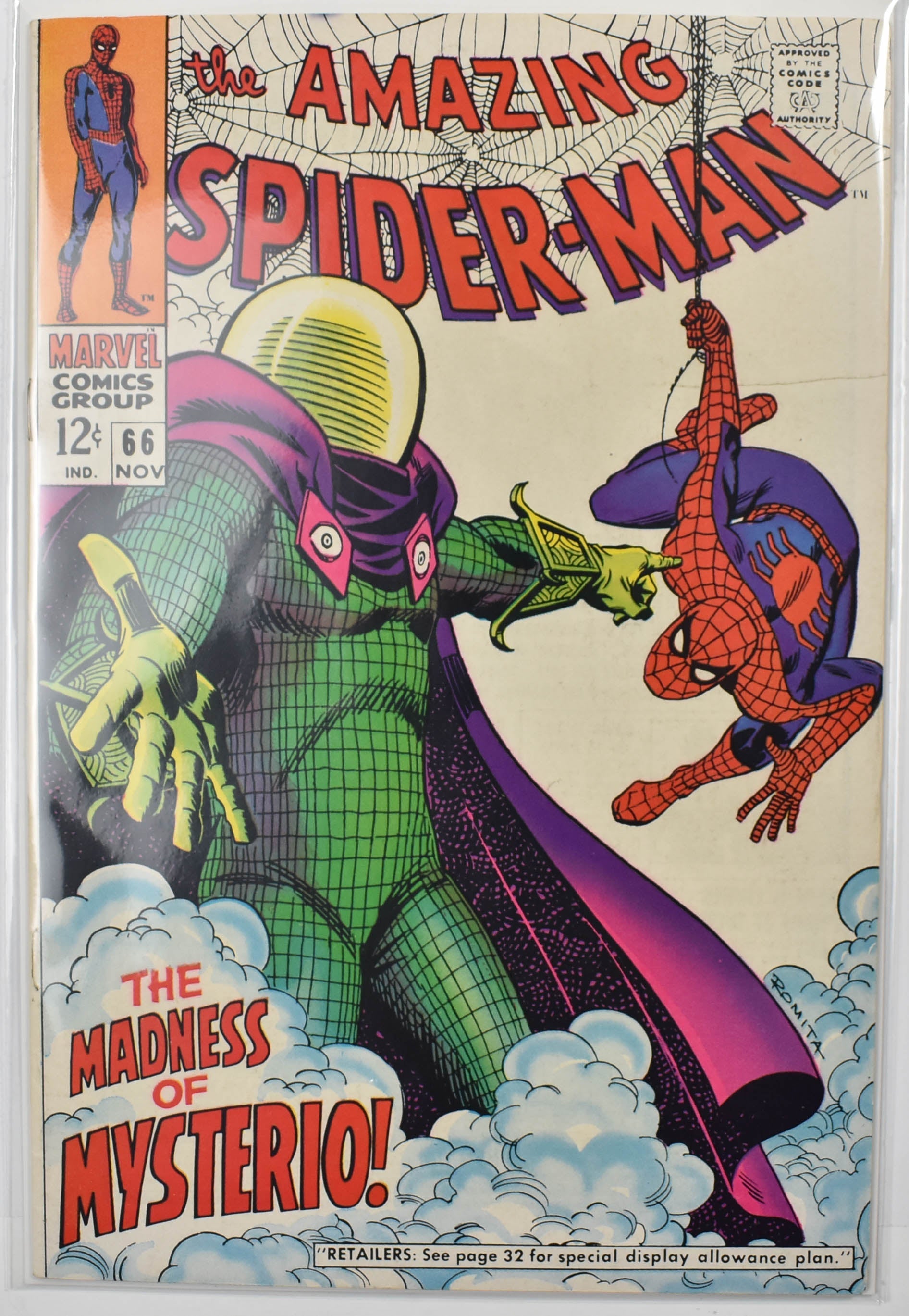 The Amazing Spider Man Marvel Comic Book 66 Nov Mysterio