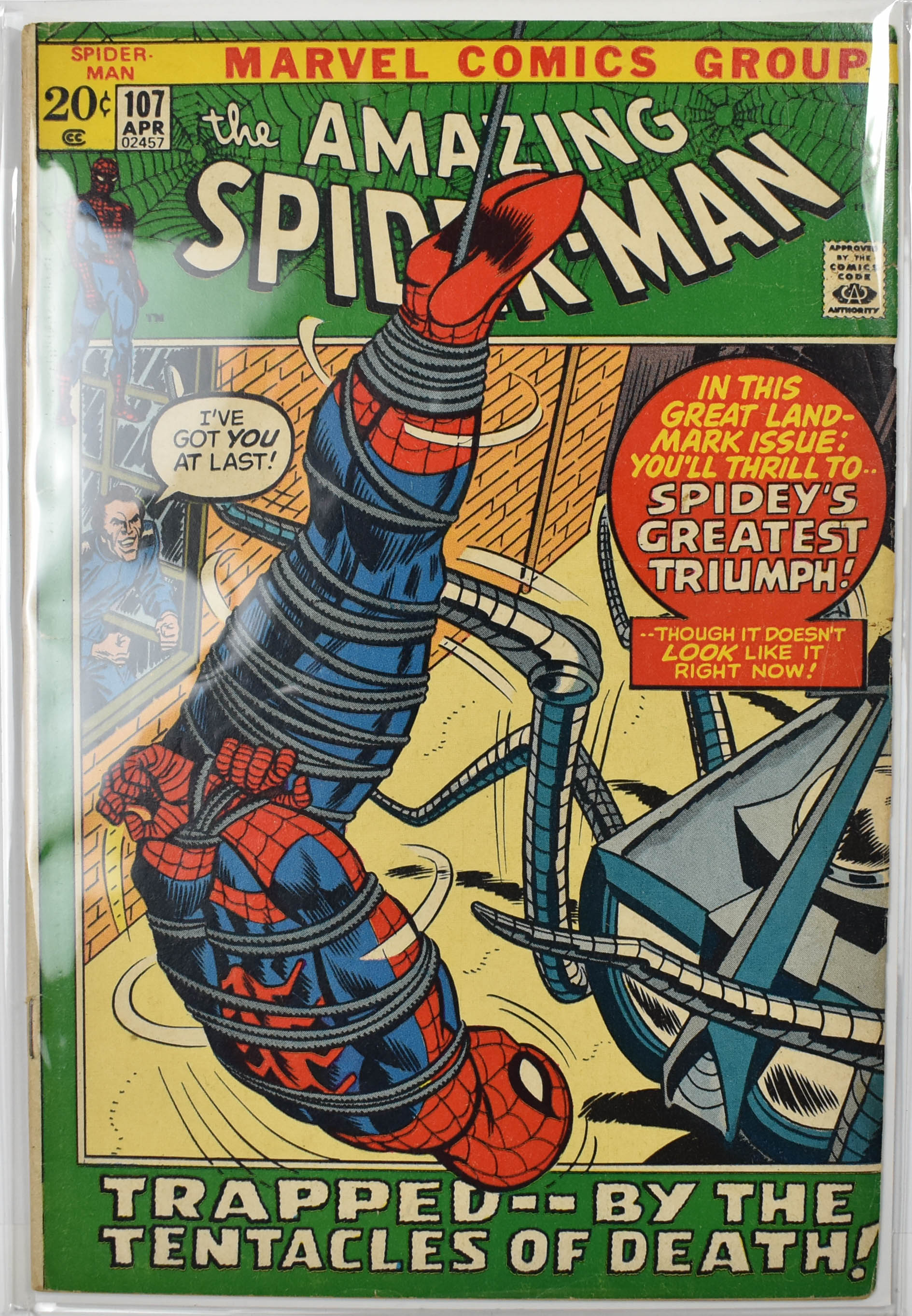 The Amazing Spider Man Marvel Comic Book 107 APR