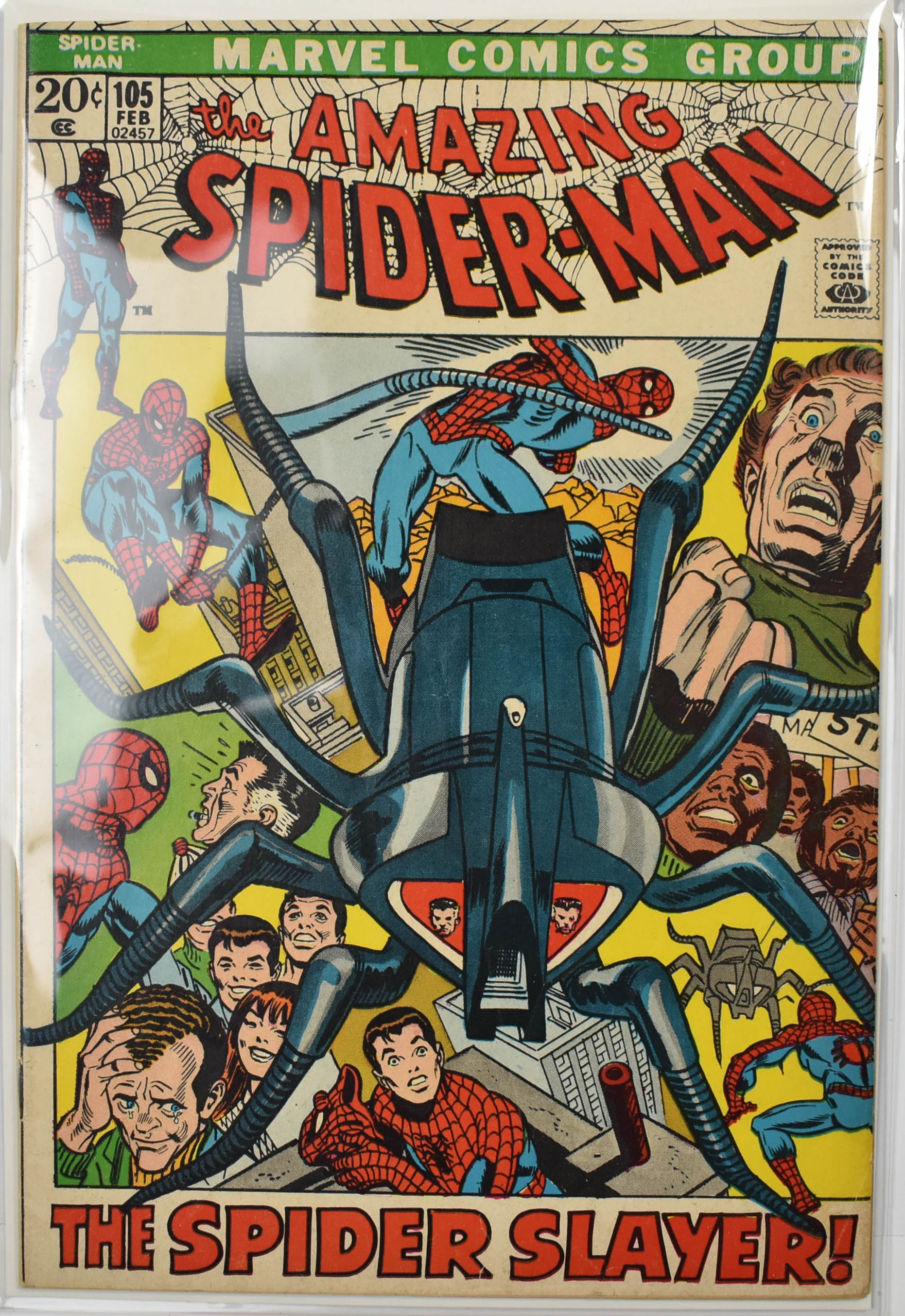 The Amazing Spider Man Marvel Comic Book 105 FEB
