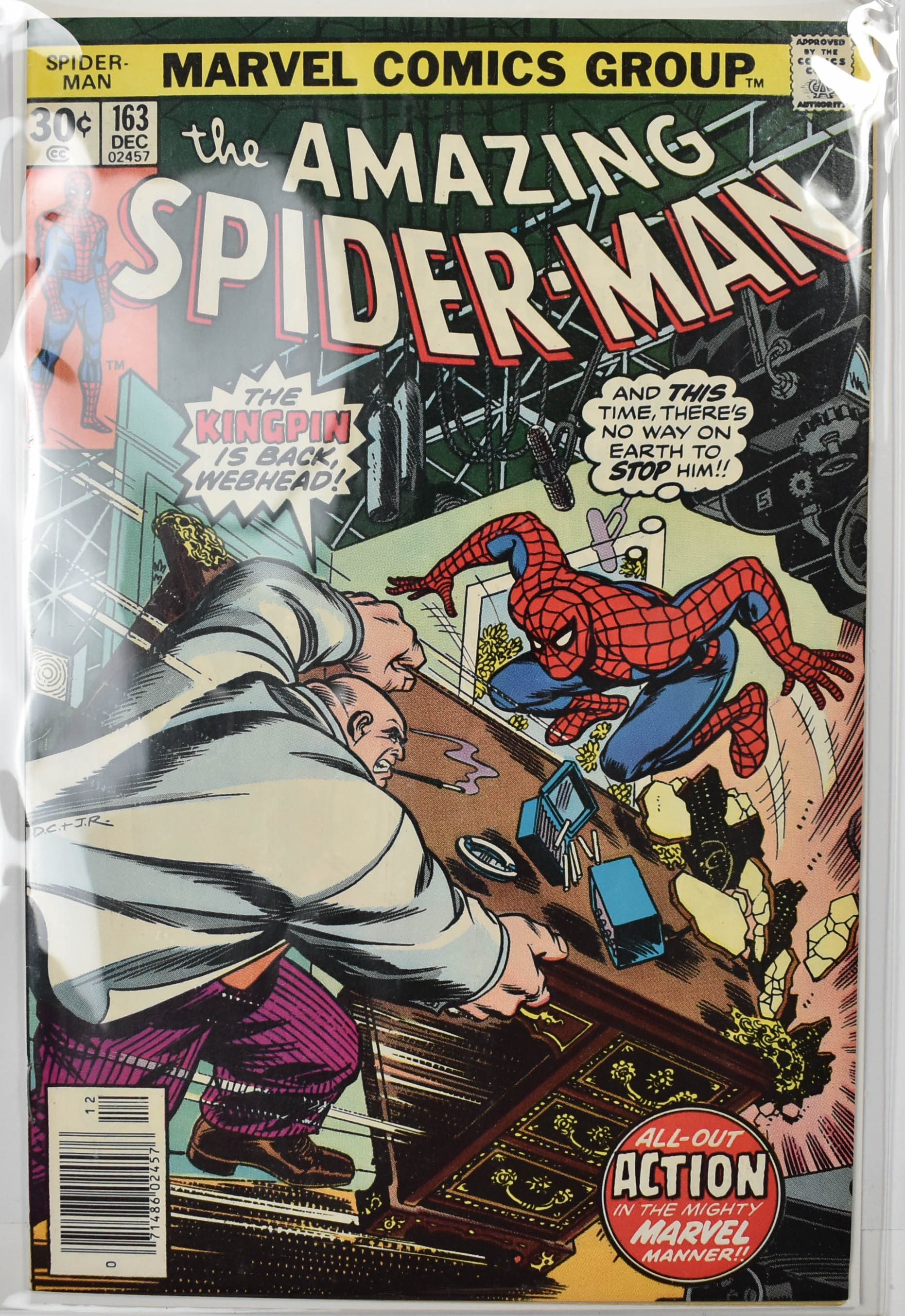 The Amazing Spider Man Marvel Comic Book 163 Dec