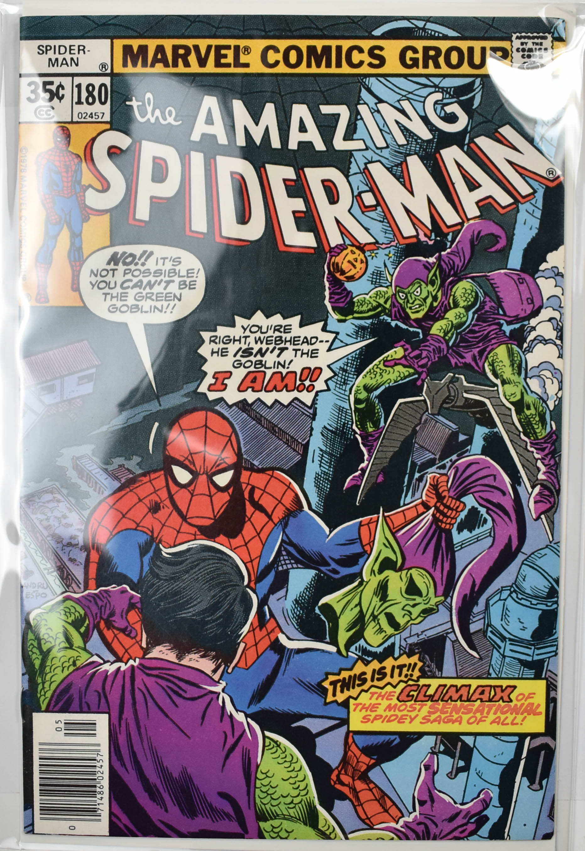 The Amazing Spider Man Marvel 180 Comic Book