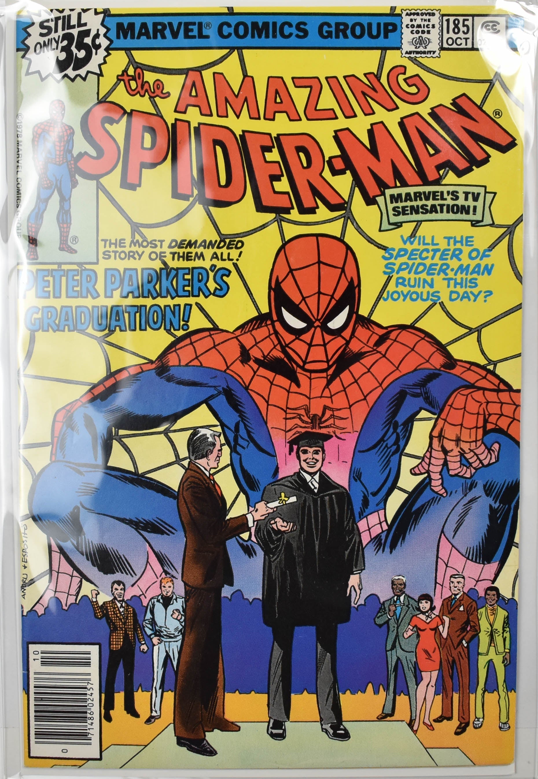 The Amazing Spider Man Marvel Comic Book 185 Oct