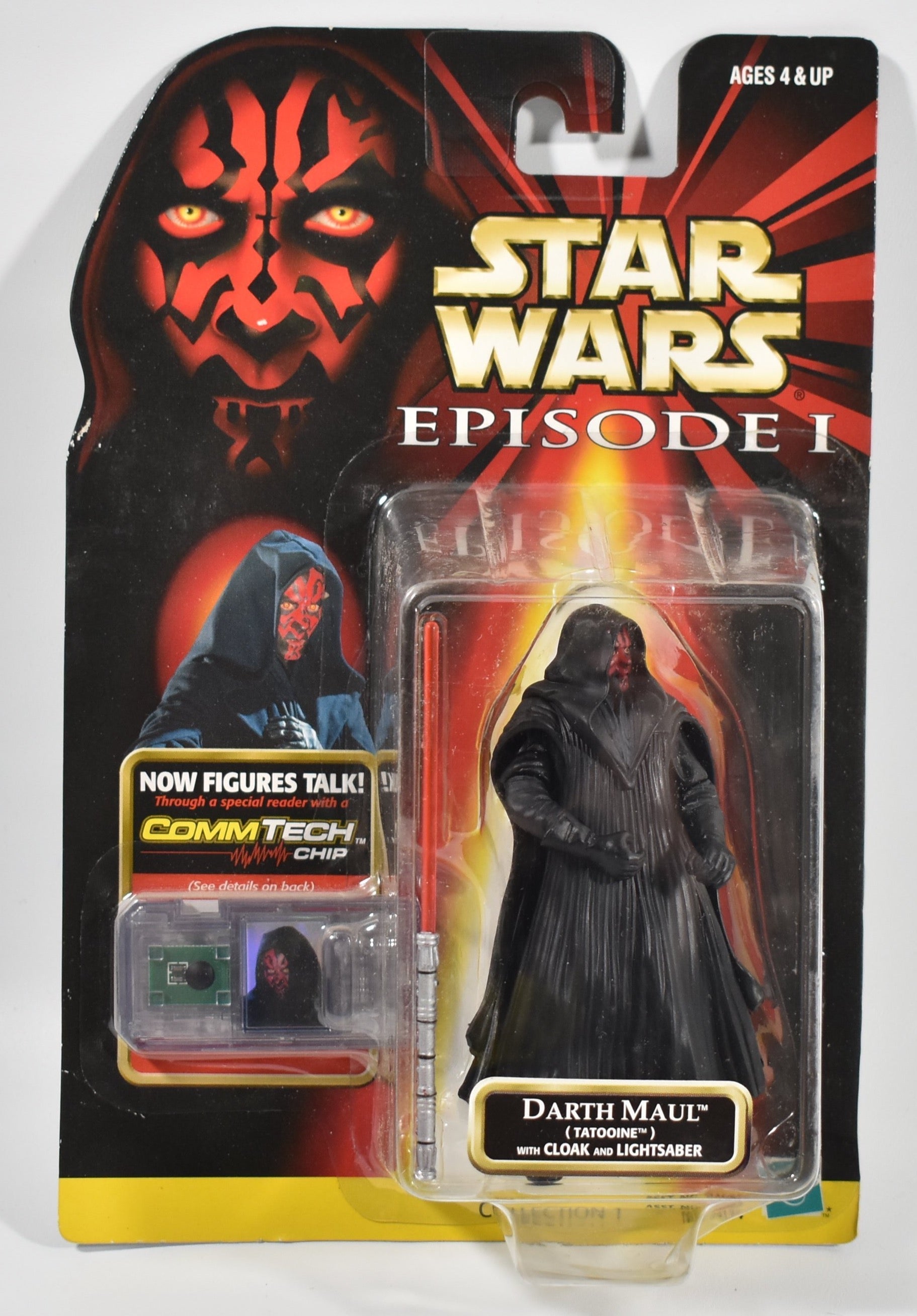 Star Wars Episode 1 Action Figure Darth Mual Tatooine Cloak And Light Saber