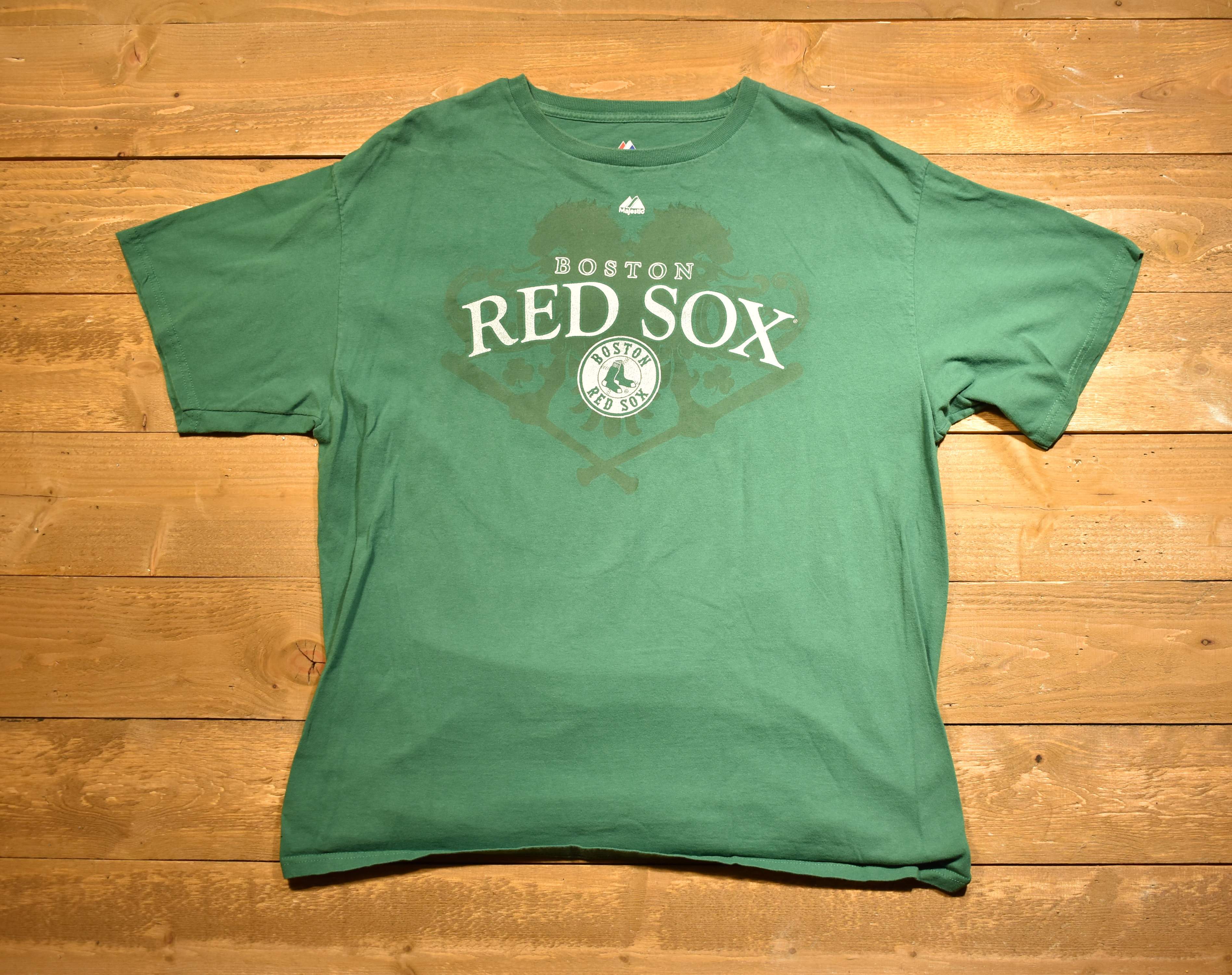 Boston Red Sox majestic green extra large men's MLB baseball shirt used