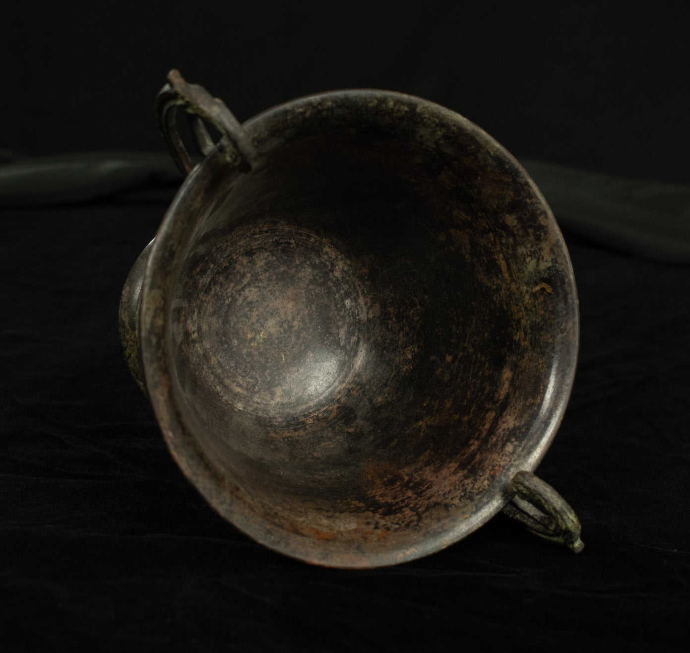 Large Metal Tin Bowl Used Vintage Used 7x6 Inches