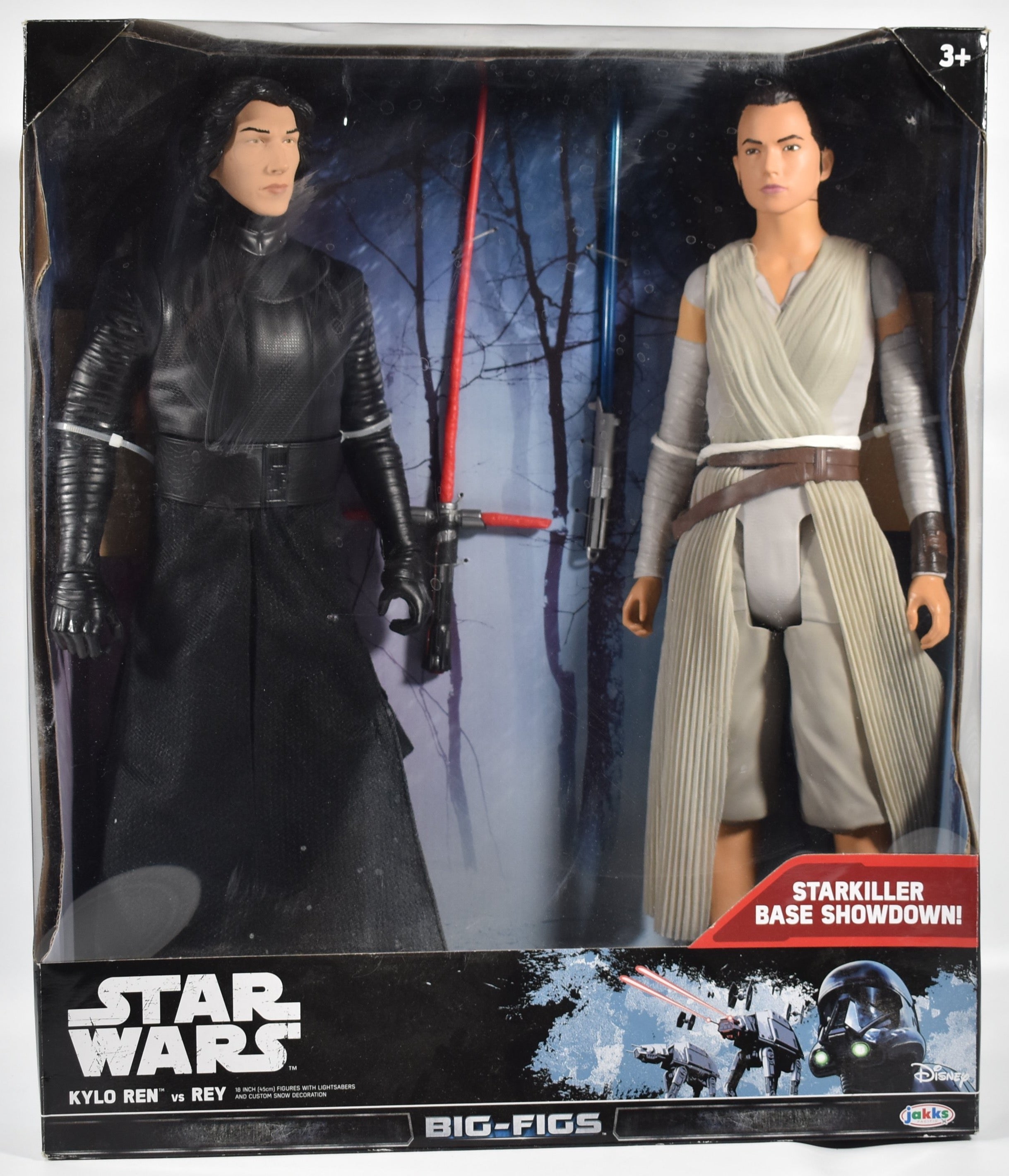 Star Wars Kylo Ren Vs Rey Starkiller Base Showdown Big Figs NEW