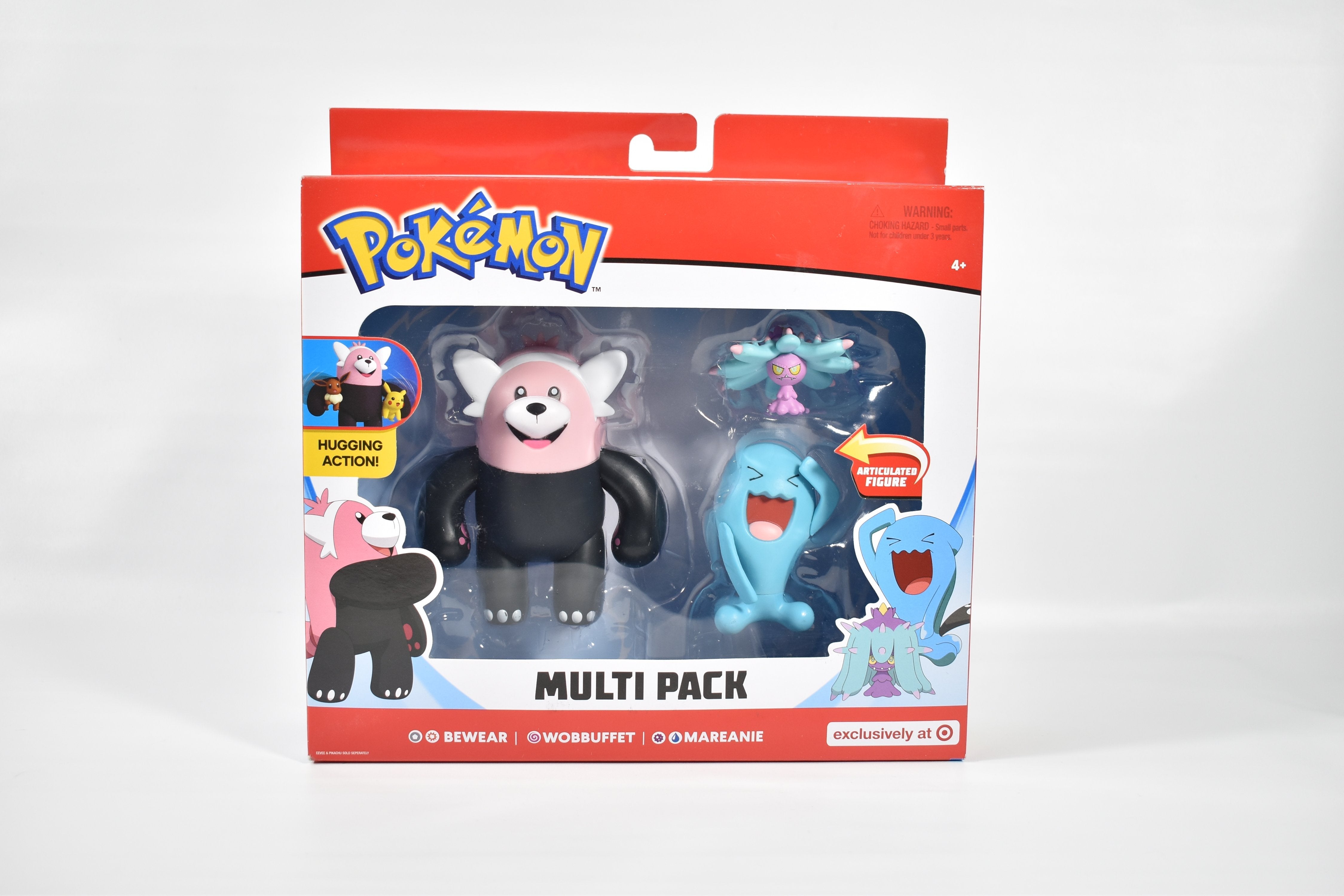 Pokemon Muti Pack Exclusive - Bewear  Wobbuffet Mareanie Only At Target -